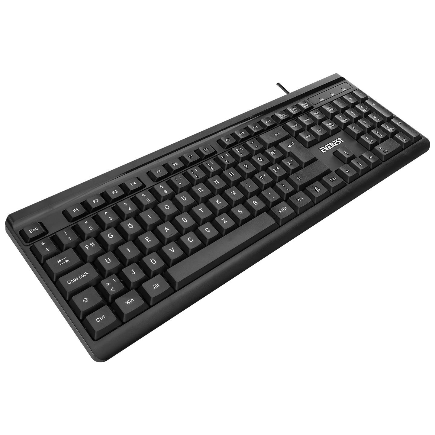 EVEREST KB-741F F Türkçe USB Standart Siyah Klavye