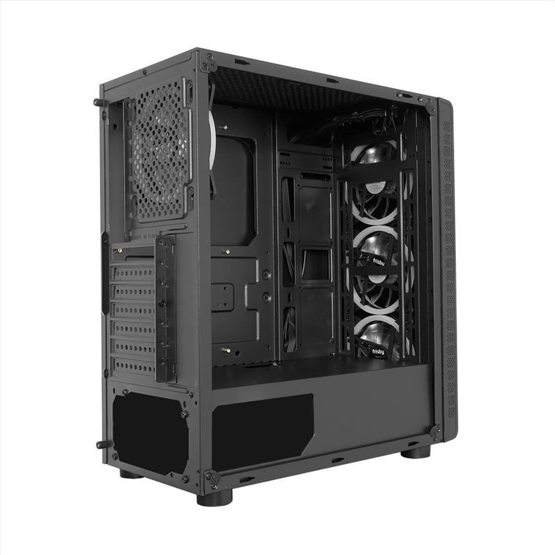 FRISBY FC-9320G 600w 80+ Siyah Dual-Ring RGB Fan Mid Tower ATX Kasa