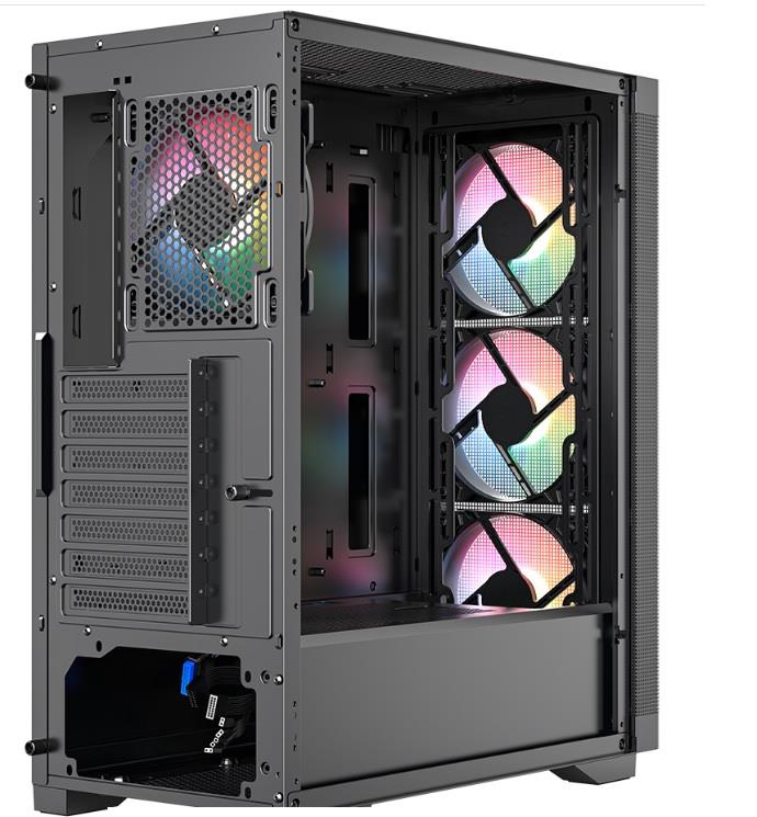 FRISBY FC-9480G 600w 80+ Siyah RGB Fan Mid Tower ATX Kasa