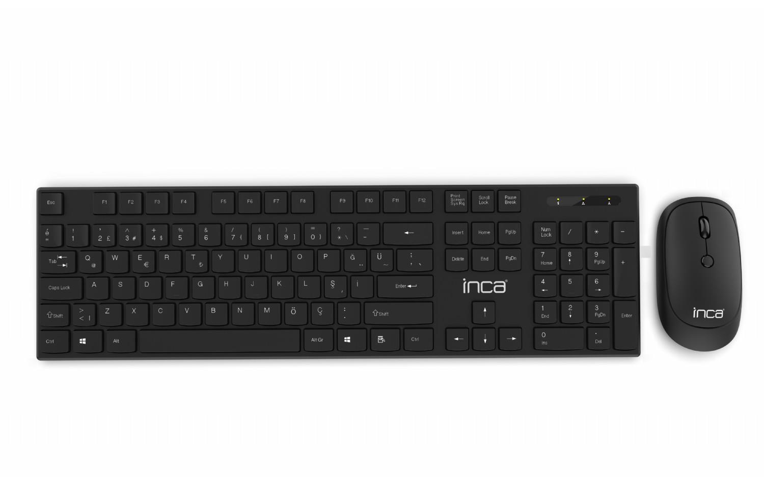 INCA IWS-537 Q Türkçe Kablosuz Siyah Klavye+ Mouse
