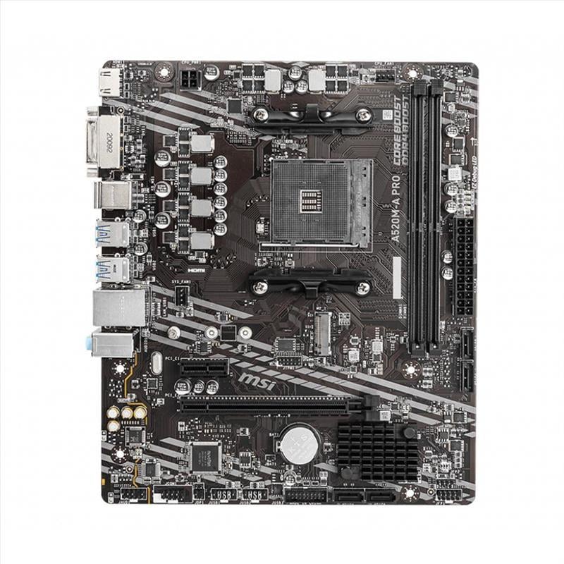 MSI A520M-A PRO A520 DDR4 (Vga Yok) GLan mATX DVI HDMI M.2 USB3.2 AM4 AMD Anakart