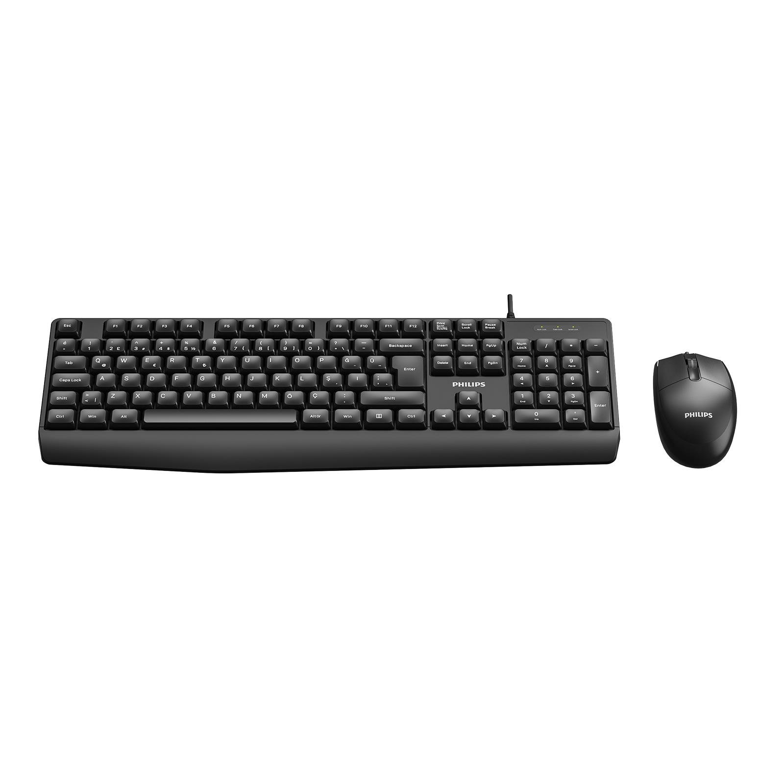 PHILIPS SPT6237B Q Türkçe USB Standart Klavye+ Mouse
