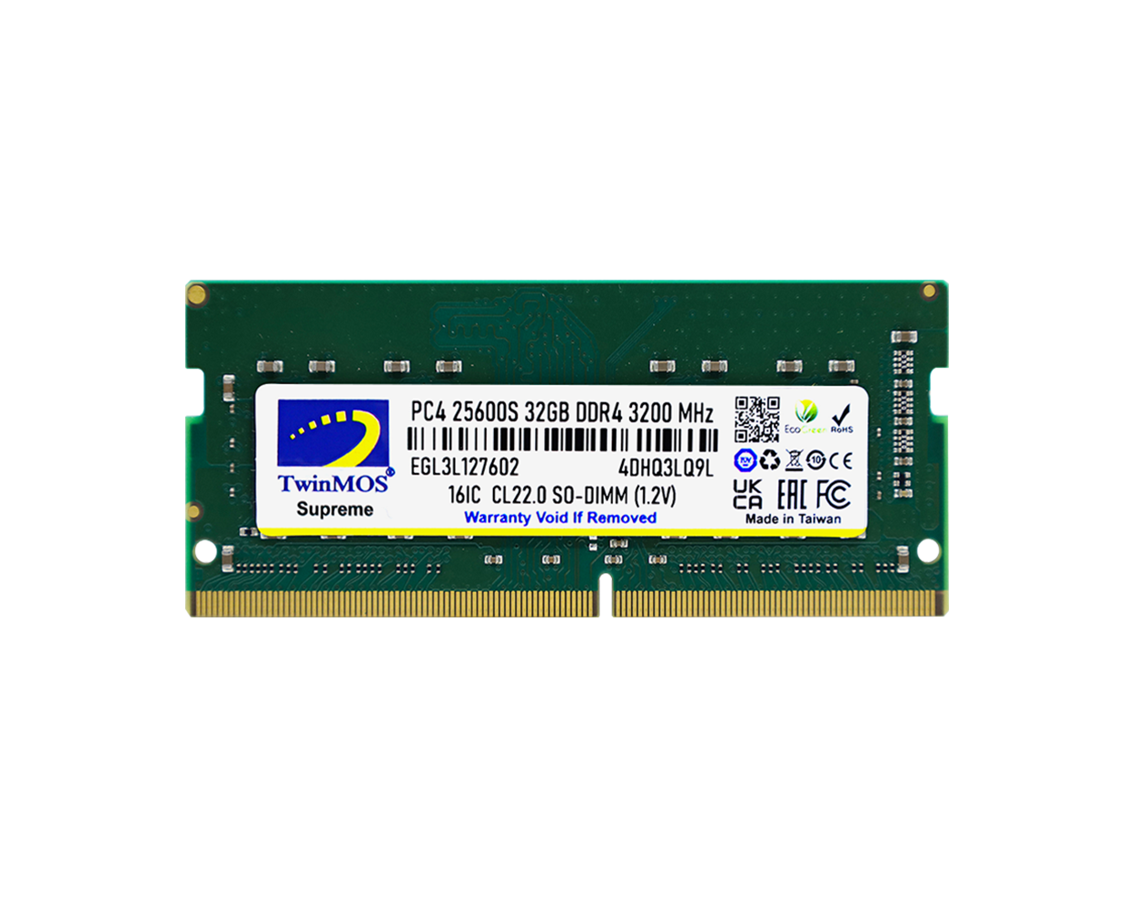TWINMOS MDD432GB3200N 32GB DDR4 3200Mhz Notebook Bellek