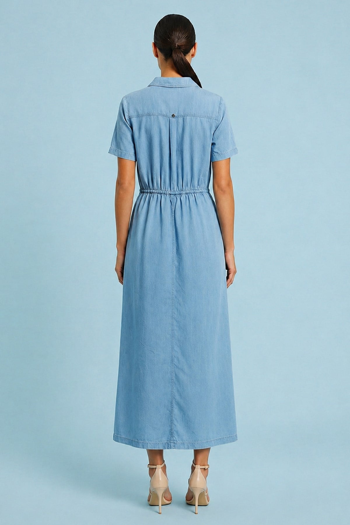 Blue Jean Dress with Side Pockets