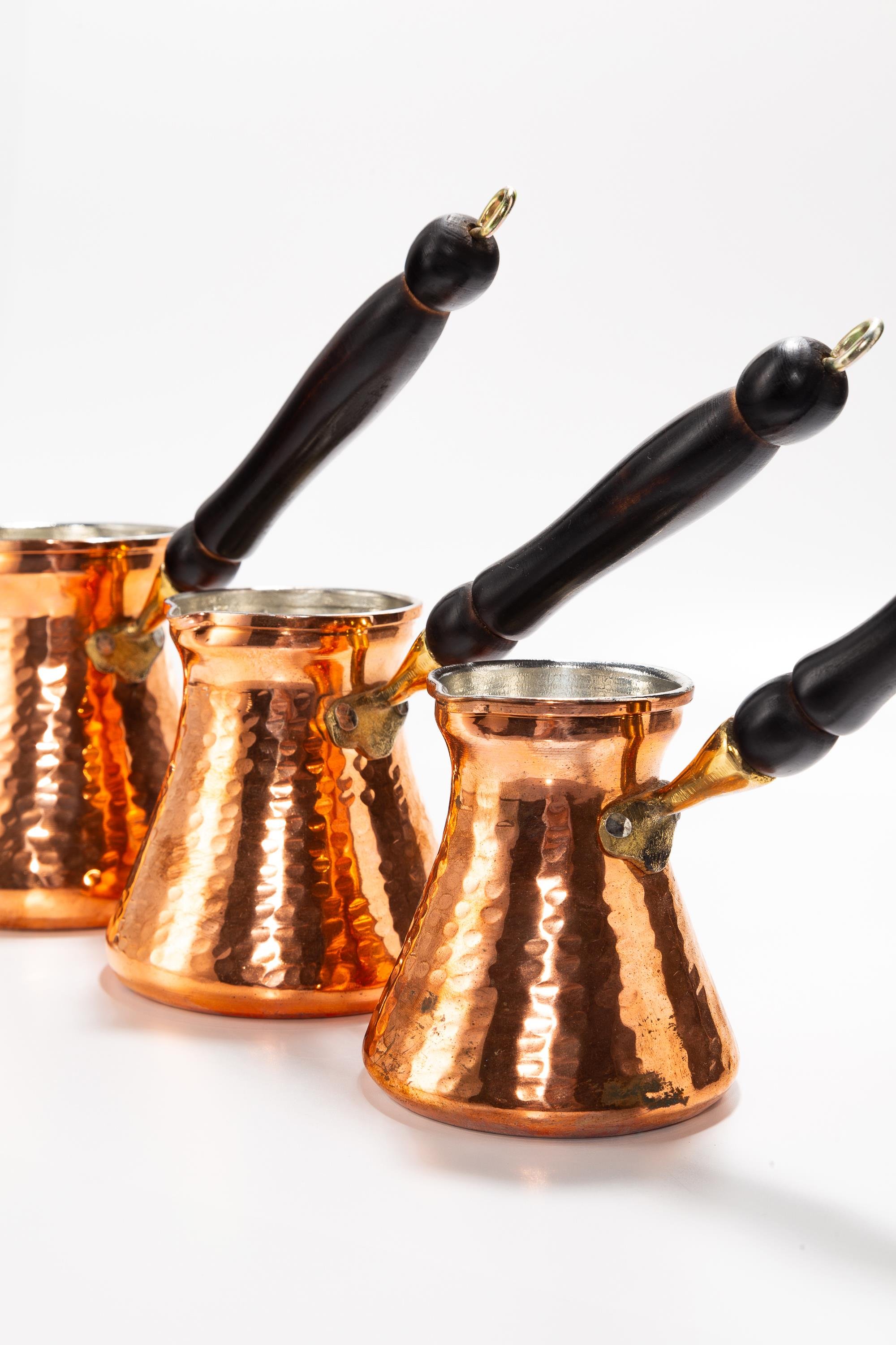 ÇEKİÇLİ DÖVME UZUN CEZVE 3 LÜ TAKIM