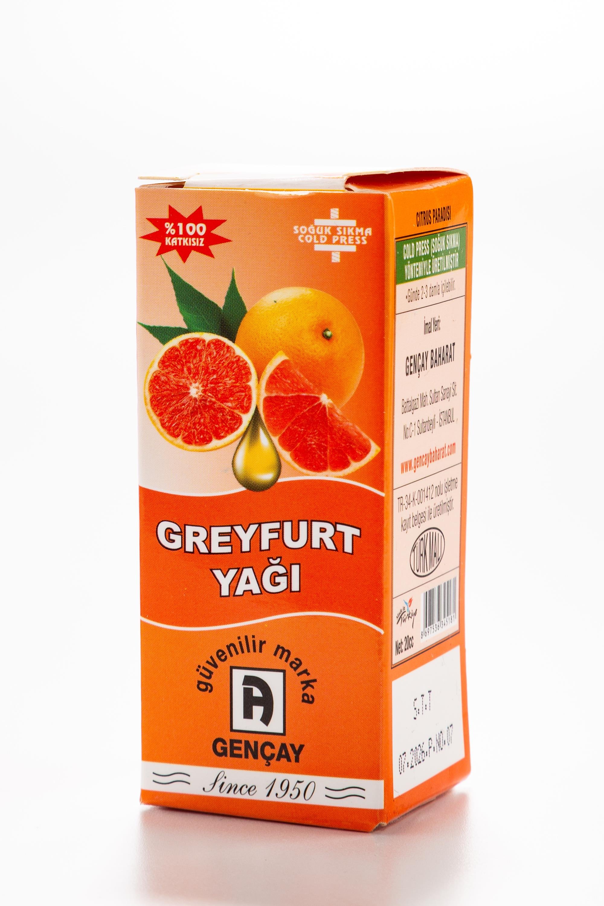GREYFURT YAĞI 20 CC.GENÇAY
