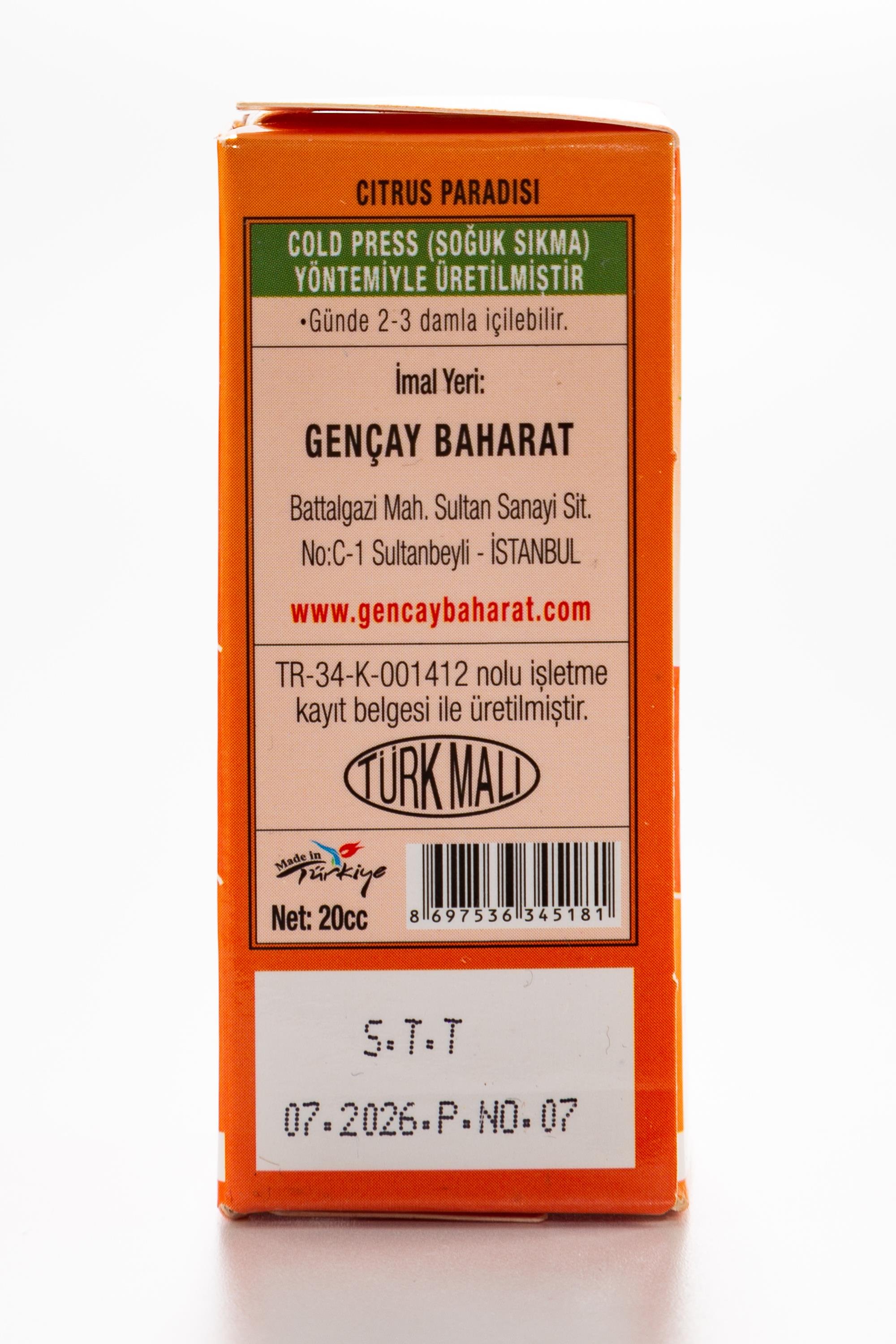 GREYFURT YAĞI 20 CC.GENÇAY