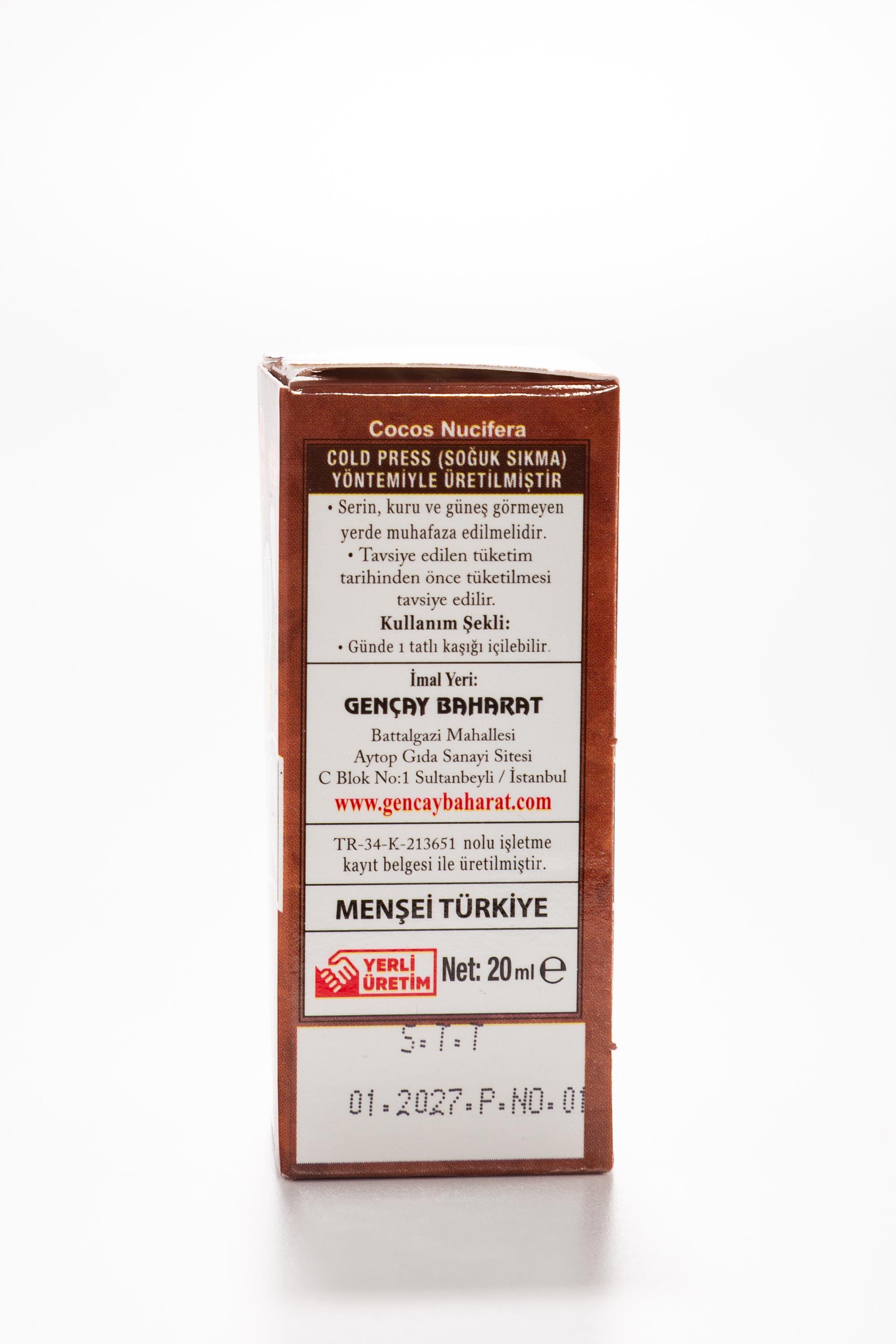 HİNDİSTAN CEVİZİ YAĞI 20 CC.GENÇAY