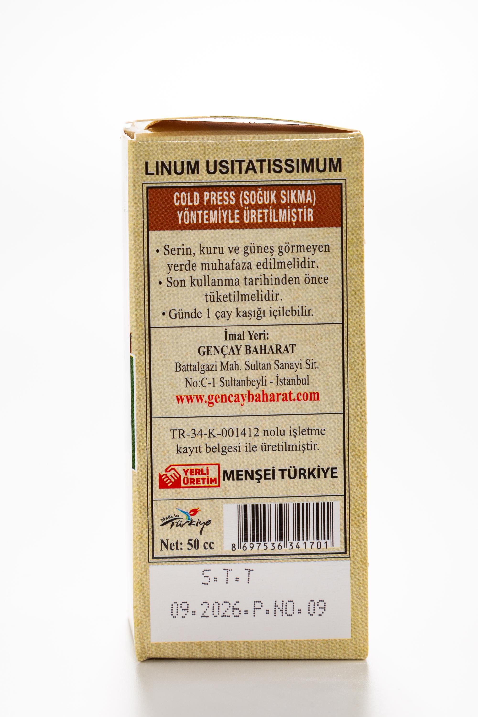 KETEN TOHUMU YAĞI 50 CC.GENÇAY