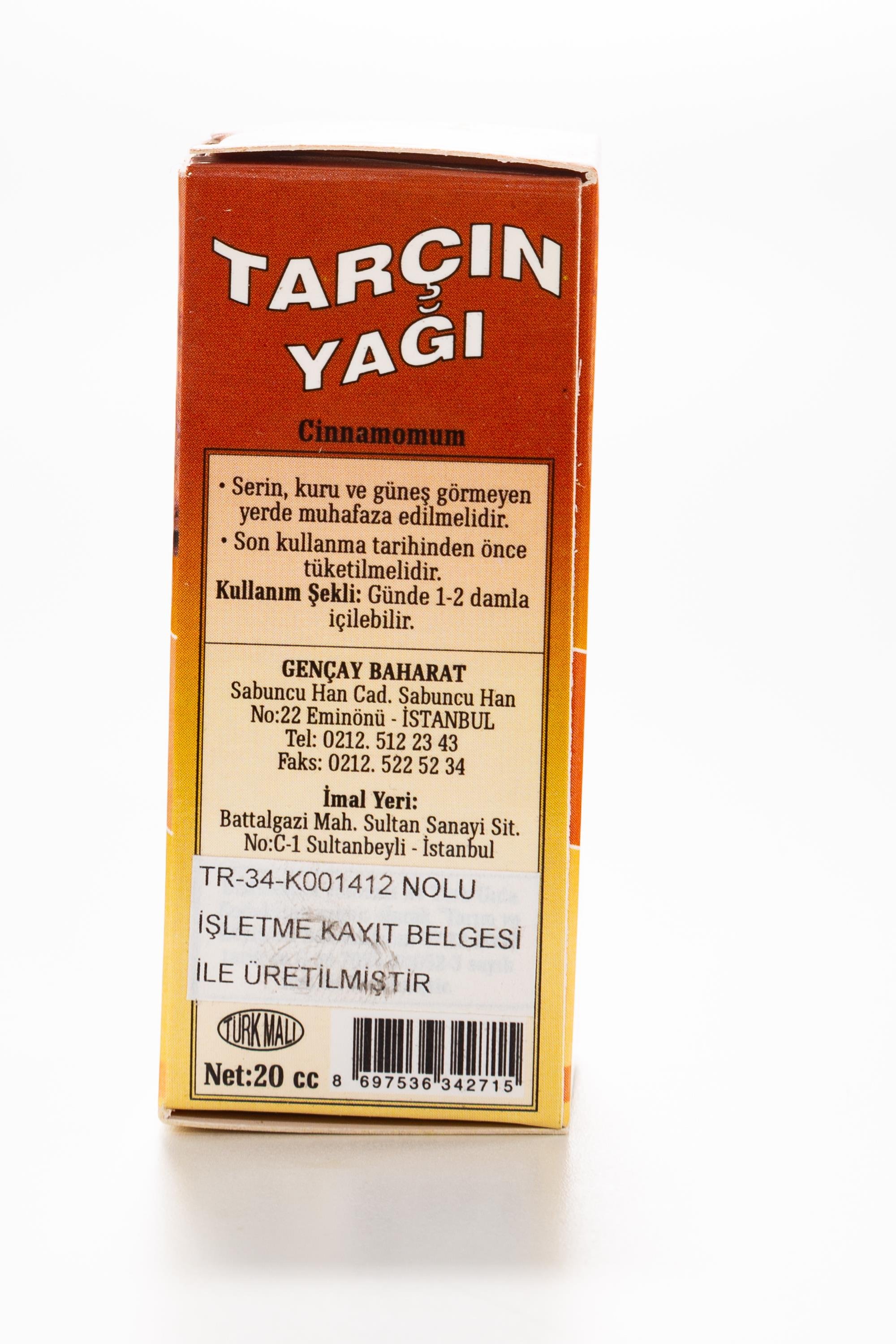 TARÇIN YAĞI 20 CC.GENÇAY