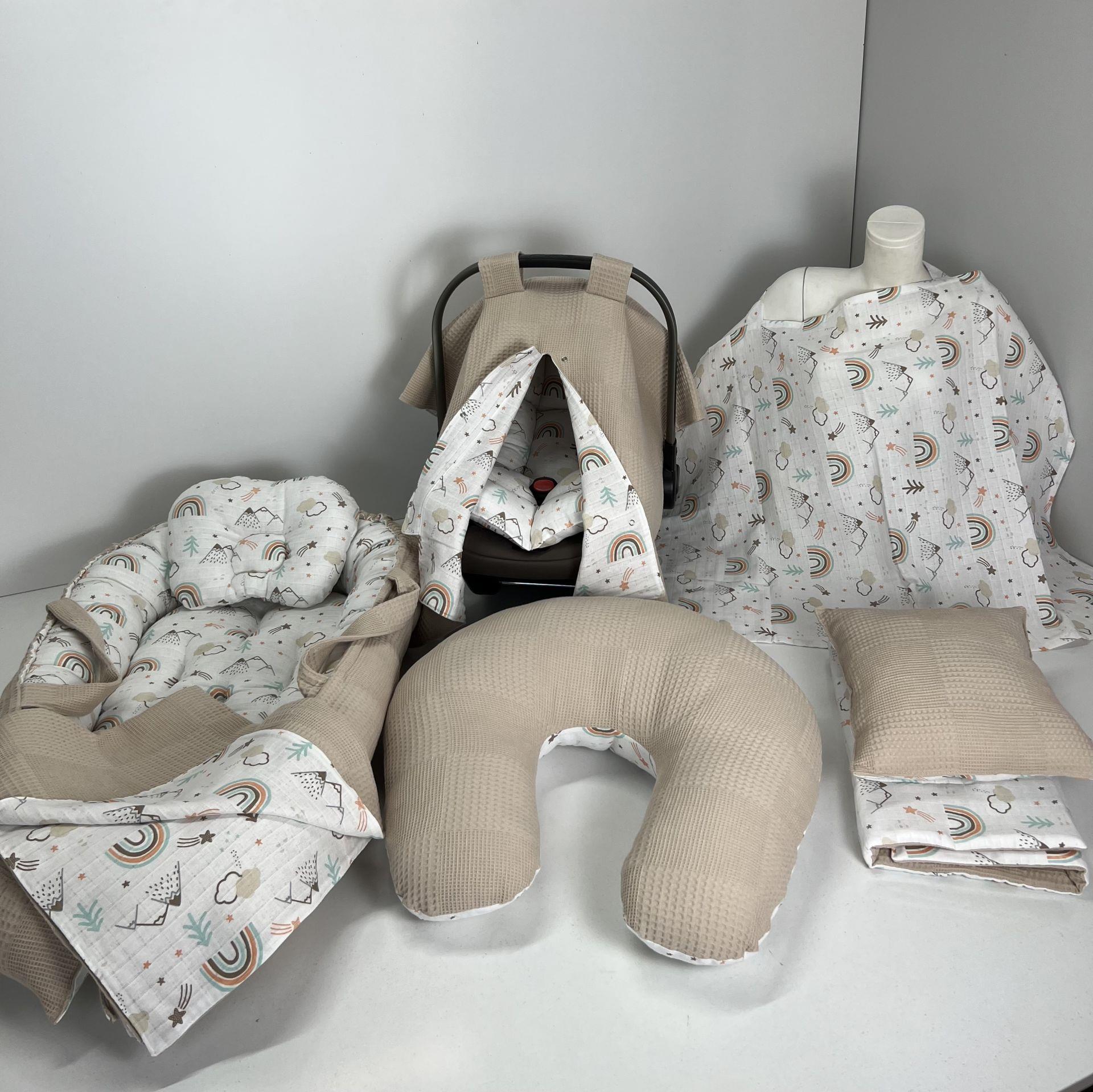 9 PARÇA PİKELİ MÜSLİN BABYNEST SETİ