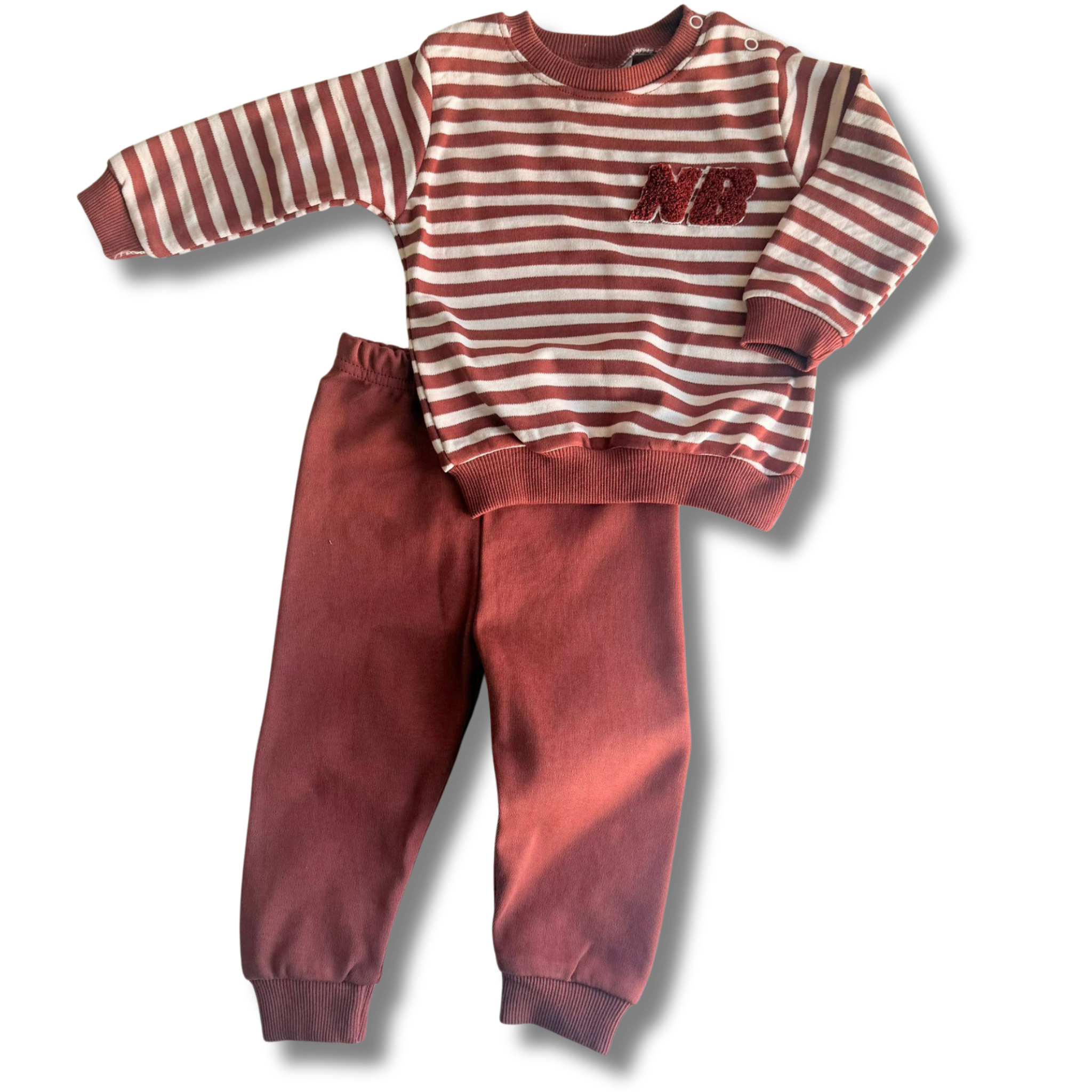 Çizgili Basic Bebek Eşofman Takımı (2 Parça)
