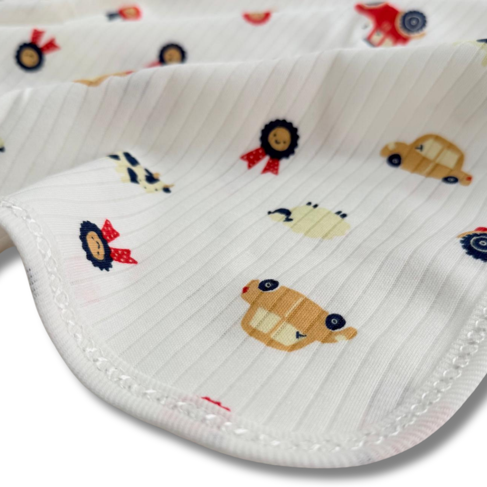 İnterlok Penye Bebek Battaniyesi Araba Desen