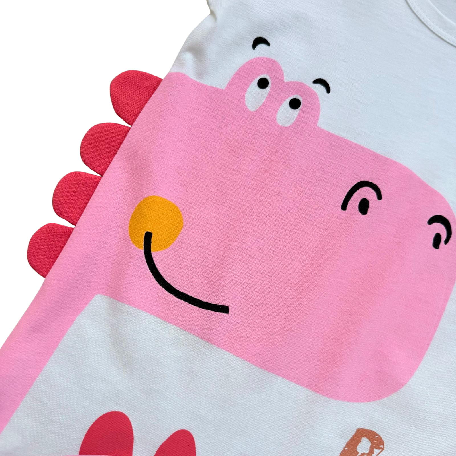 Kısa Kollu Şort Tulum Pembe Dino