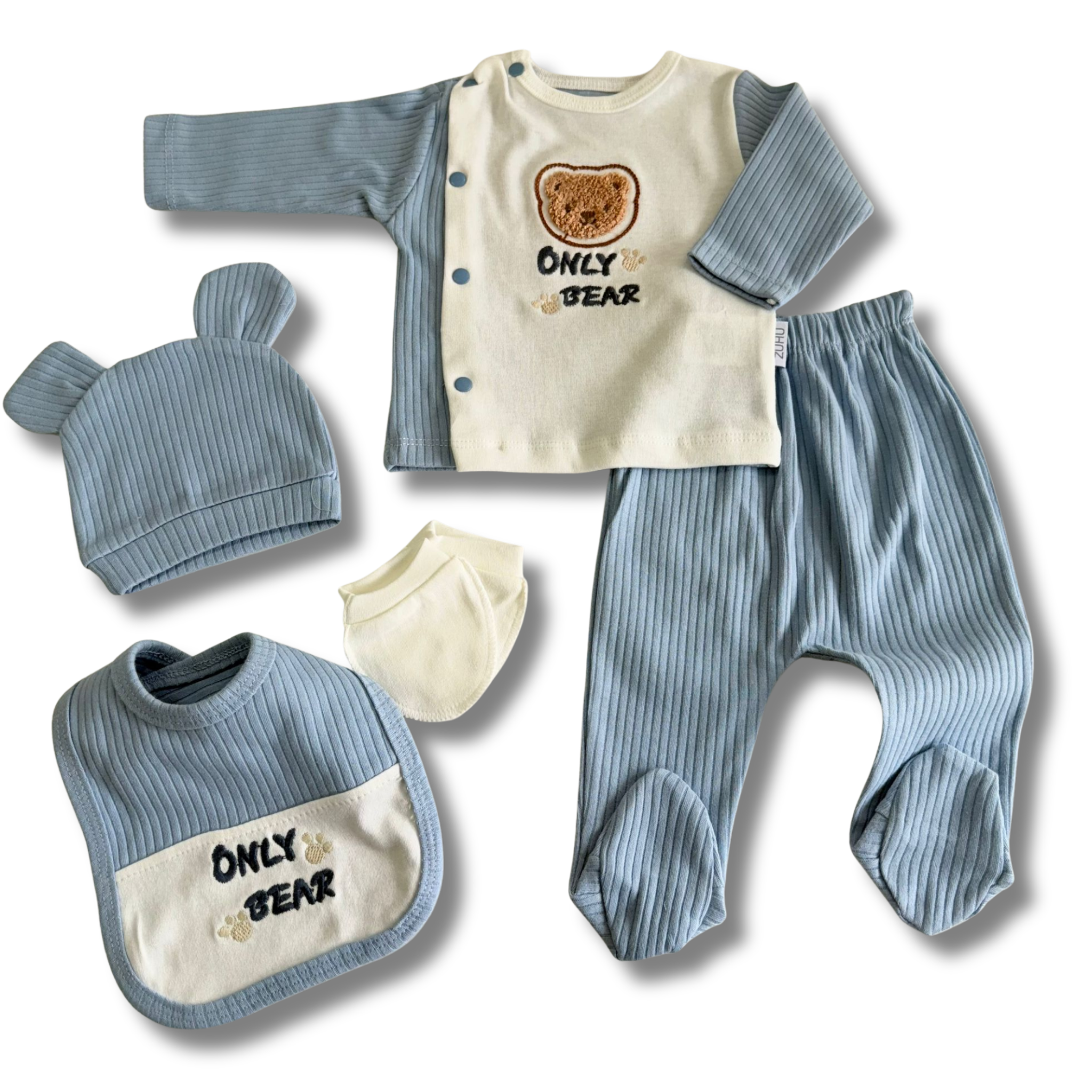 Only Bear Pamuk 10 Parça Erkek Hastane Çıkışı