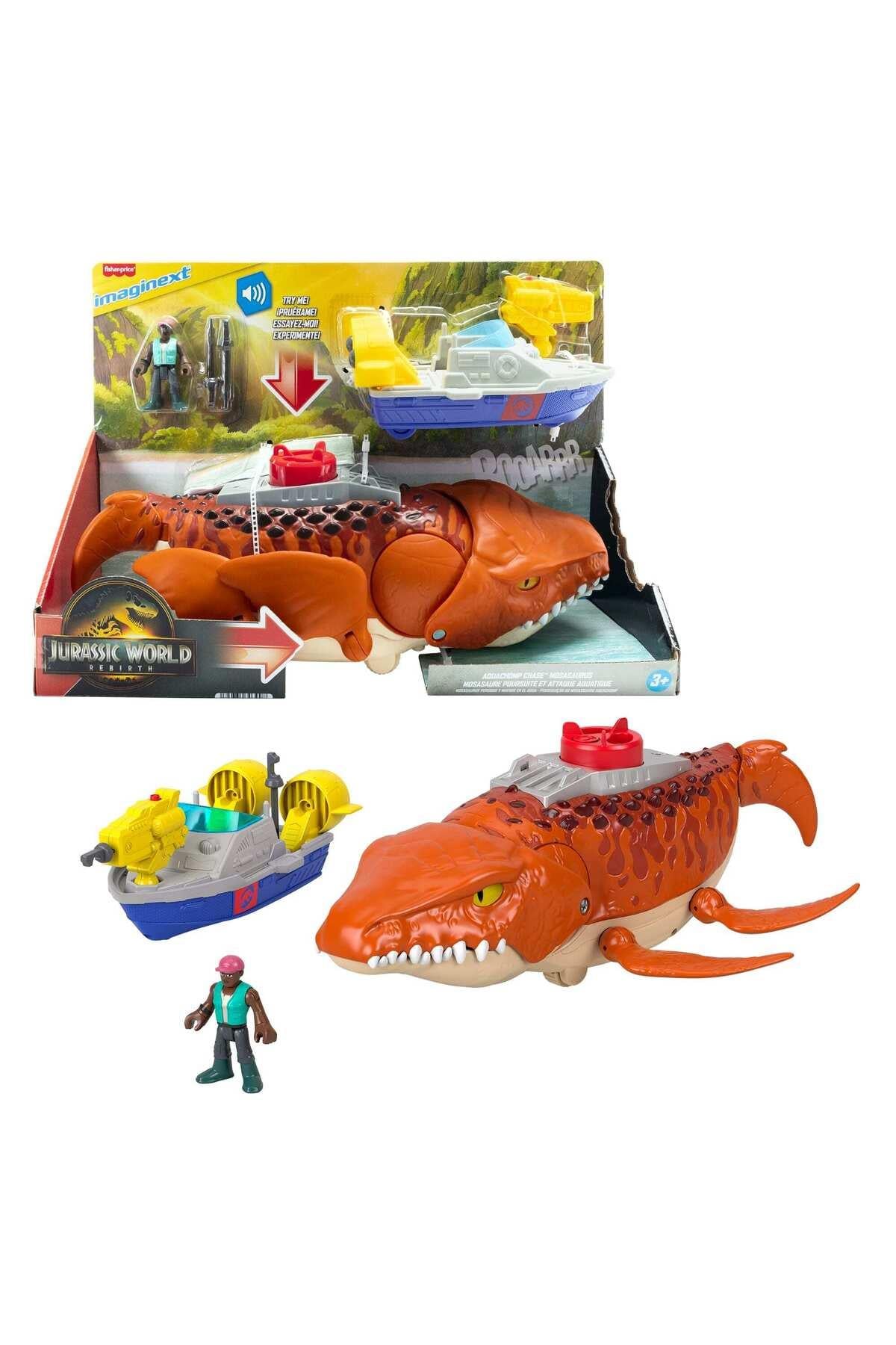 Fisher Price Imaginext Jurassic World Rebirth Dev Ağızlı Mosasaurus Dinozor Oyun Seti JFR23