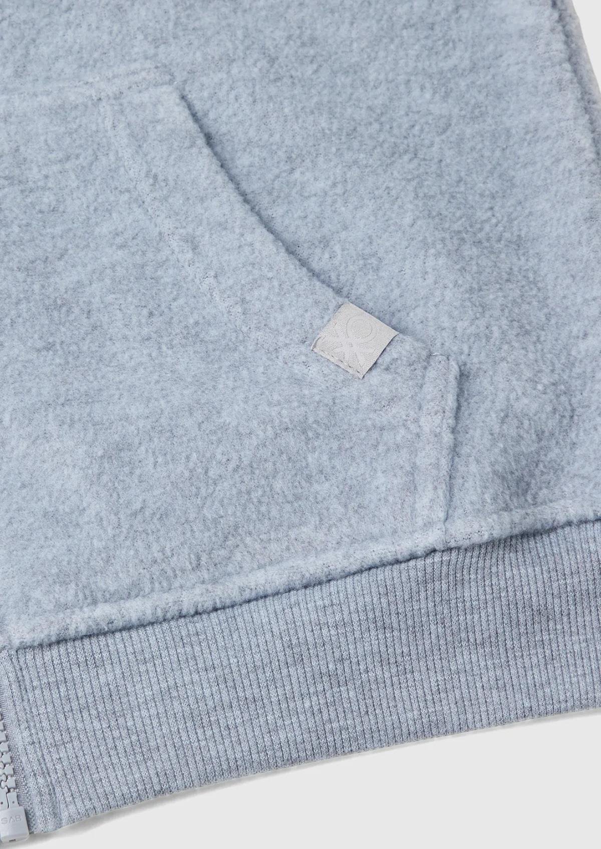 United Colors of Benetton Erkek Çocuk Gri Melanj Etiket Detaylı Sweatshirt