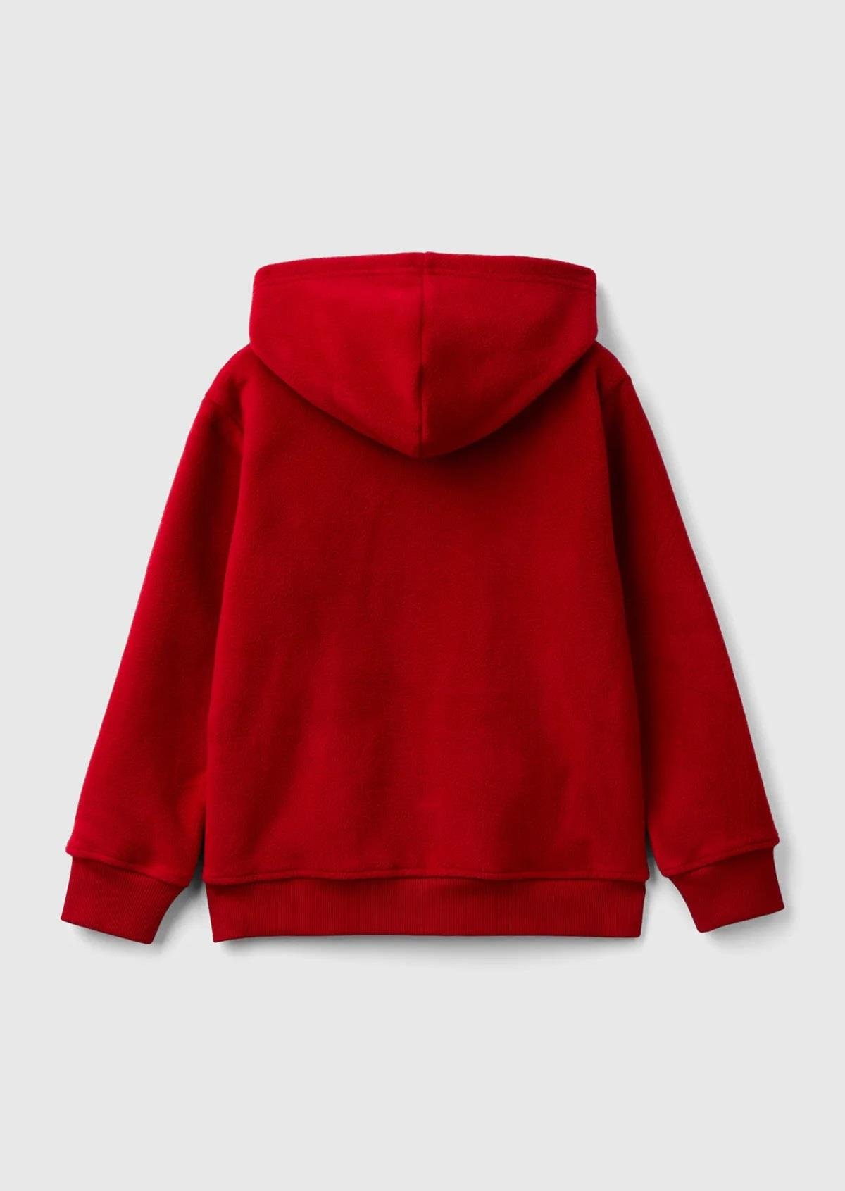 United Colors of Benetton Erkek Çocuk Kırmızı Etiket Detaylı Sweatshirt