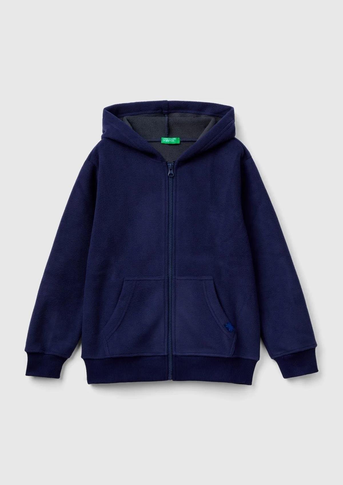 United Colors of Benetton Erkek Çocuk Lacivert Etiket Detaylı Sweatshirt