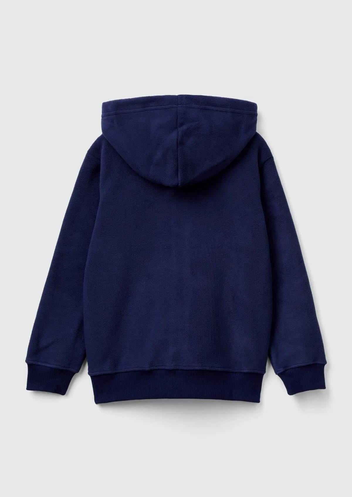 United Colors of Benetton Erkek Çocuk Lacivert Etiket Detaylı Sweatshirt