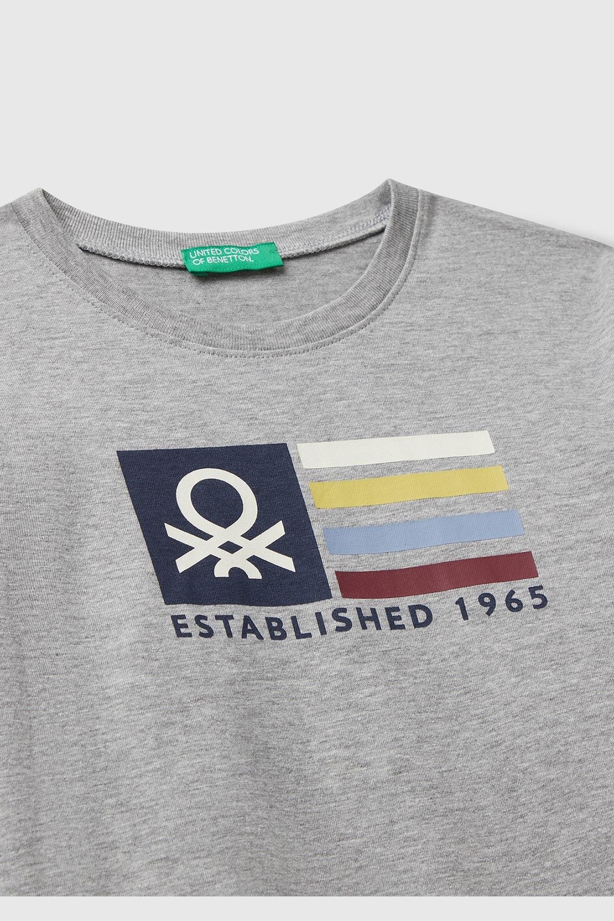 United Colors of Benetton Kız Çocuk Uzun Kol Tshirt 10JZ 1/6 Yaş