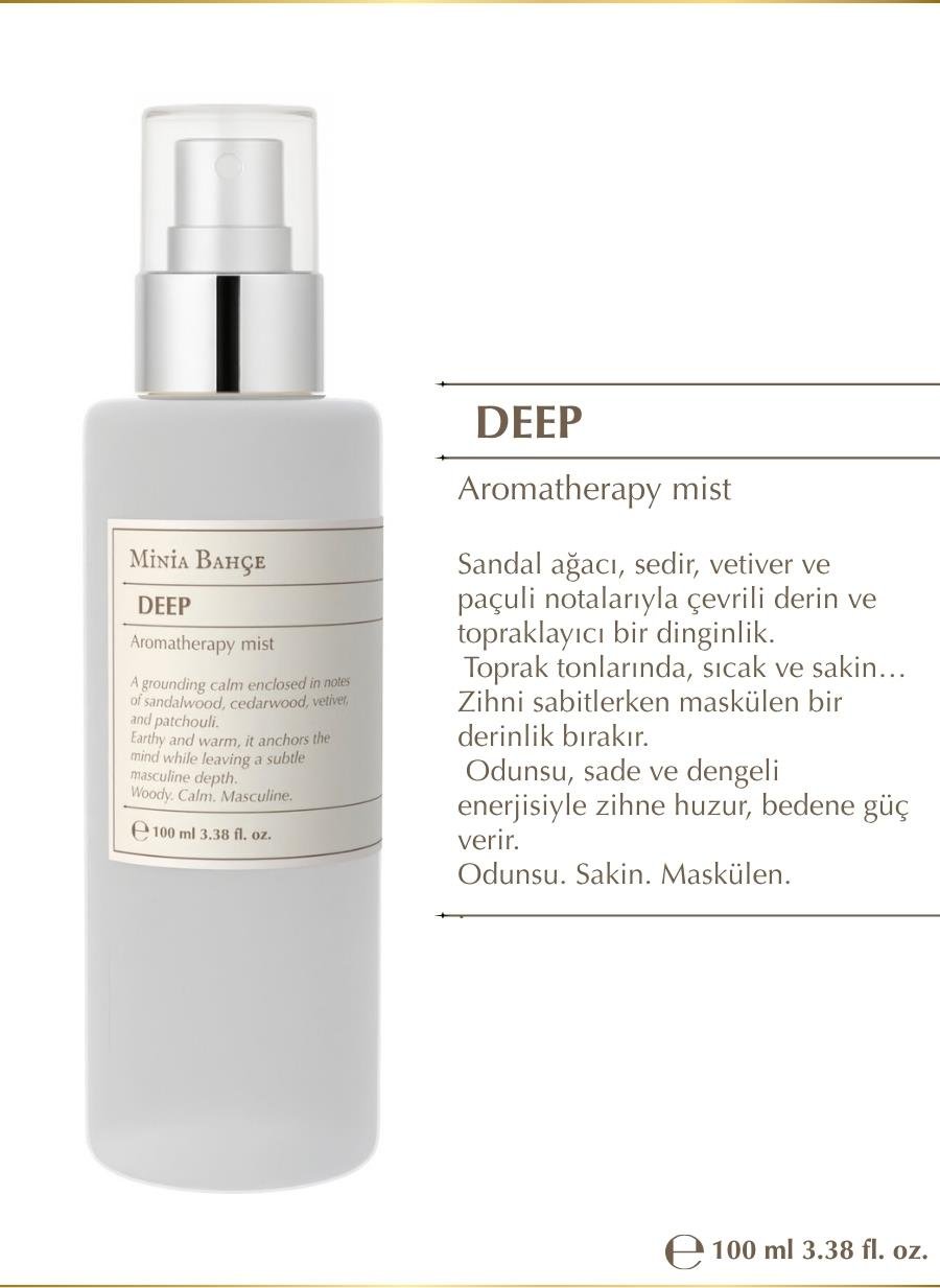  DEEP Mist – Vetiver, Paçuli ve Ardıç Yağlı Topraksı Erkek Vücut Spreyi (100 ml)