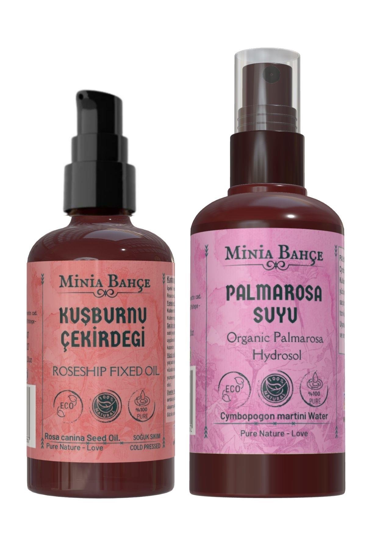 100 ml Kuşburnu Çekirdeği Yağı, Organik Palmarosa Suyu 150ml