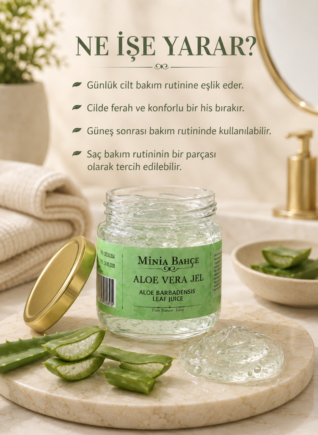 Aloe Vera Jel (aloe Vera) 75ml, %100 Saf