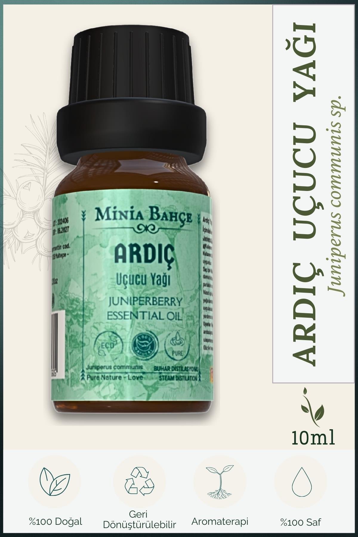 Ardıç Uçucu Yağı - %100 Saf ve Doğal, 10ml