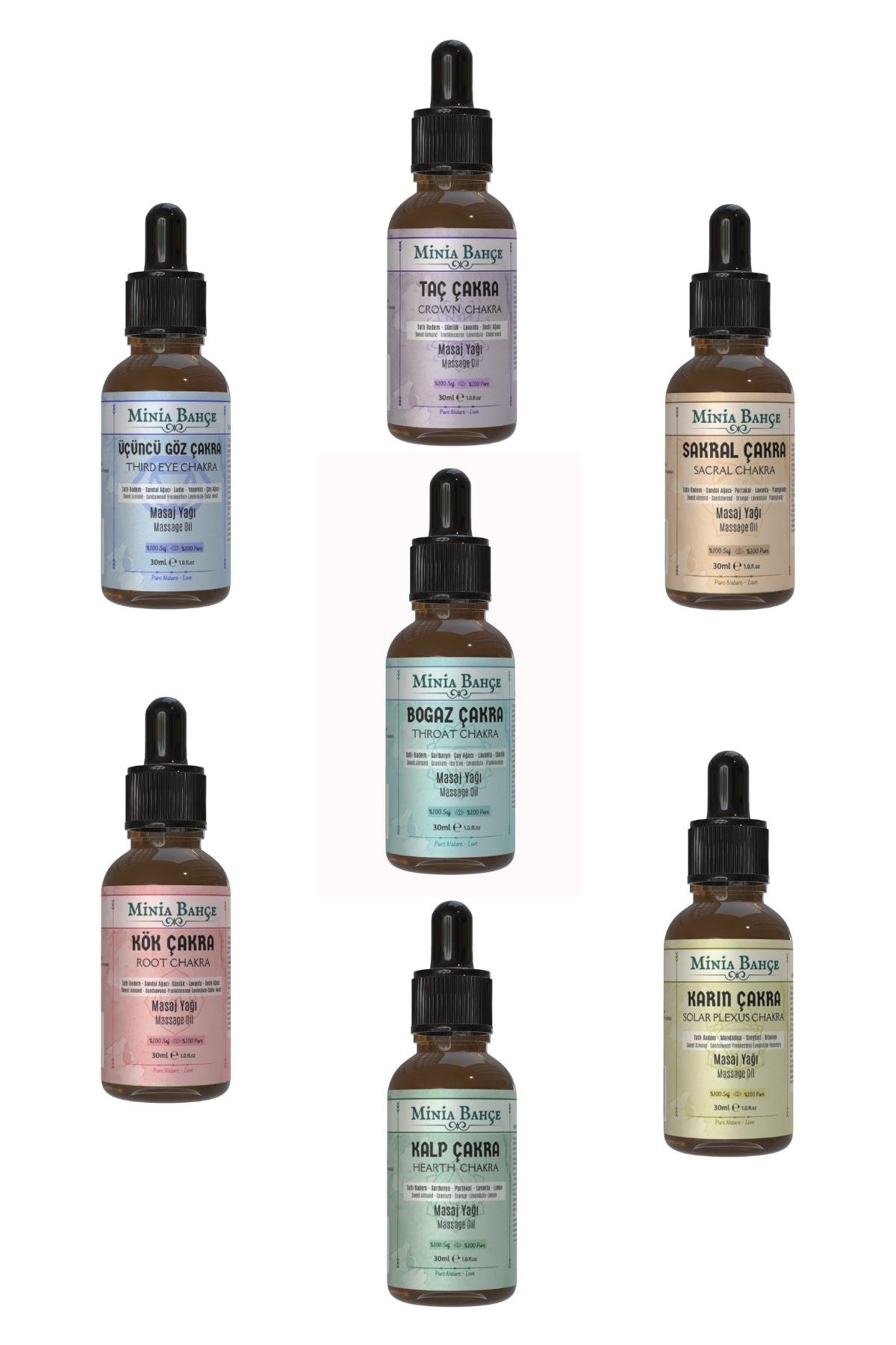 Aromaterapi 7 Chakra Çakra Masaj Yağı Seti % 100 Saf 210 Ml