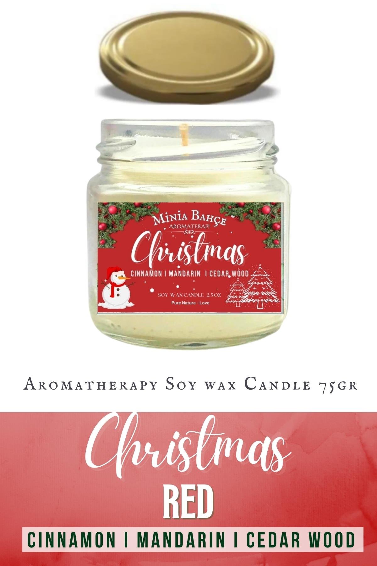 Aromaterapi Soya Mum, Yeni Yıl Soya Mumu 101 (chirstmas) , 75gr