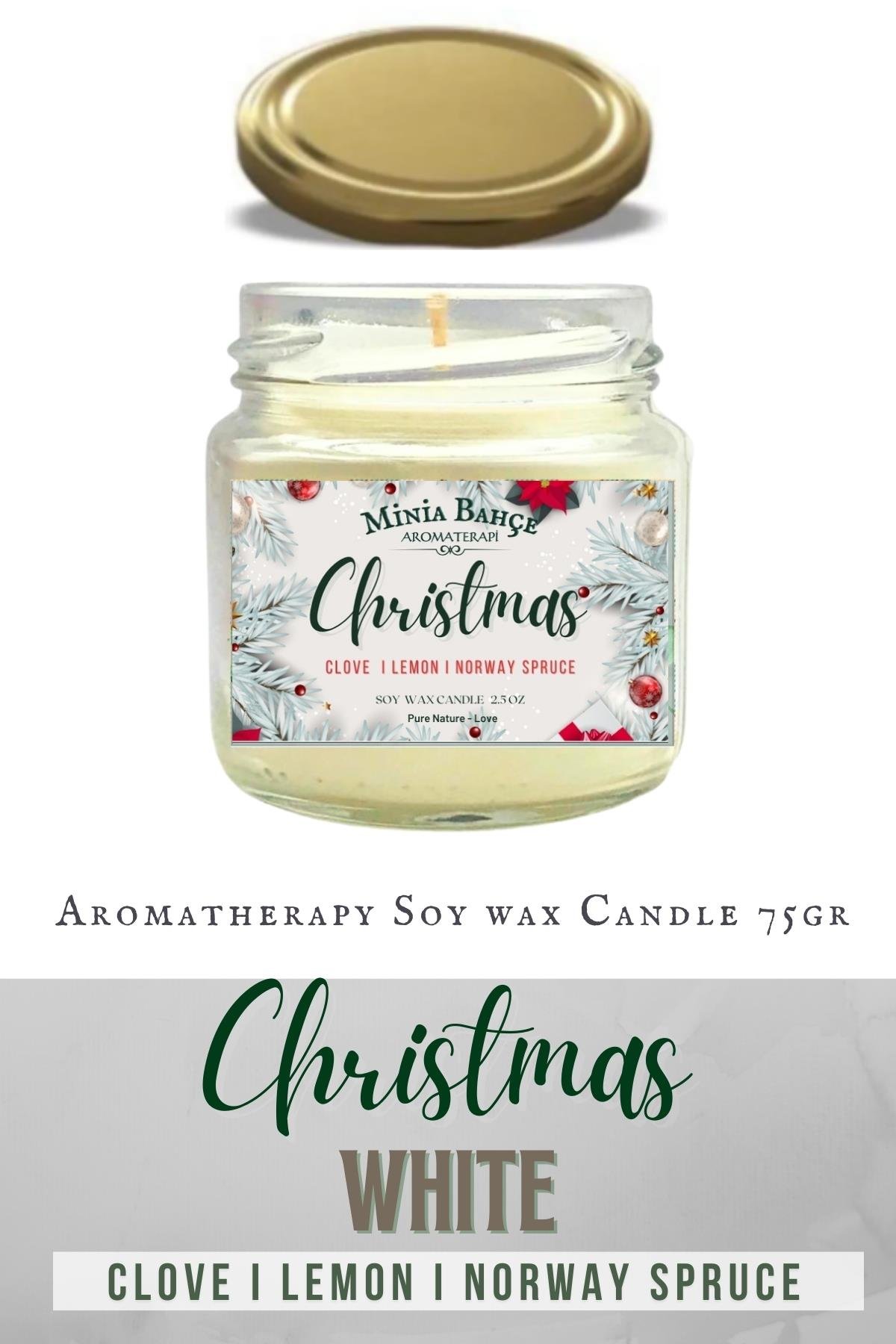 Aromaterapi Soya Mum, Yeni Yıl Soya Mumu 102 (chirstmas) , 75gr