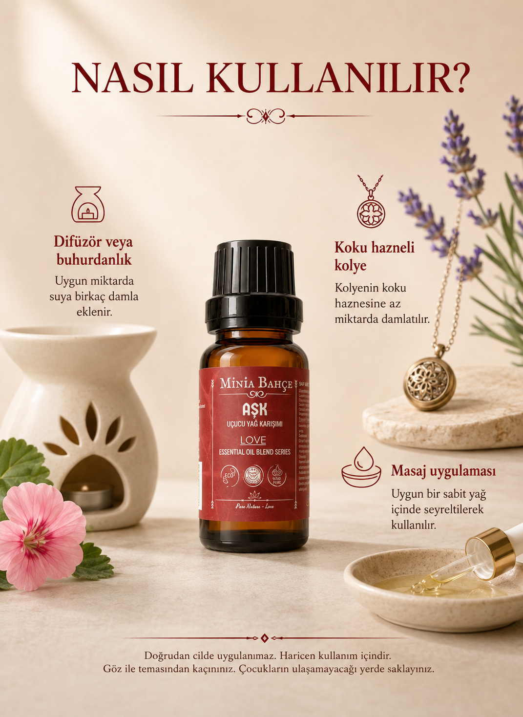 Aşk (Love) Uçucu Yağ Karışımı - %100 Saf, 10 ml