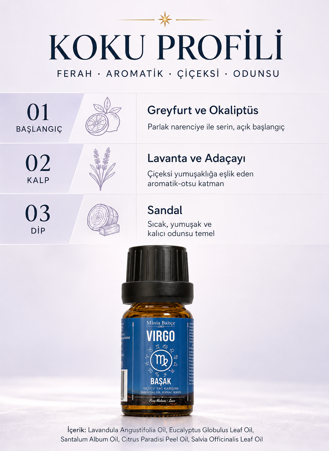 Başak Burcu - Virgo, Uçucu Yağ Karışımı, 10ml