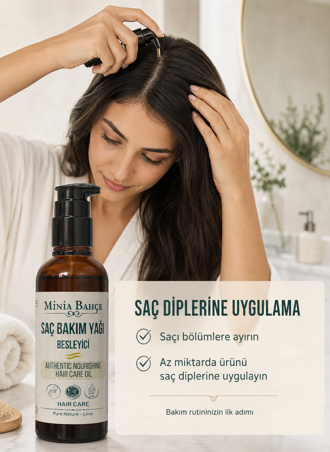 Besleyici Saç Bakım Yağı, %100 Doğal Ve Katkısız, 100ml