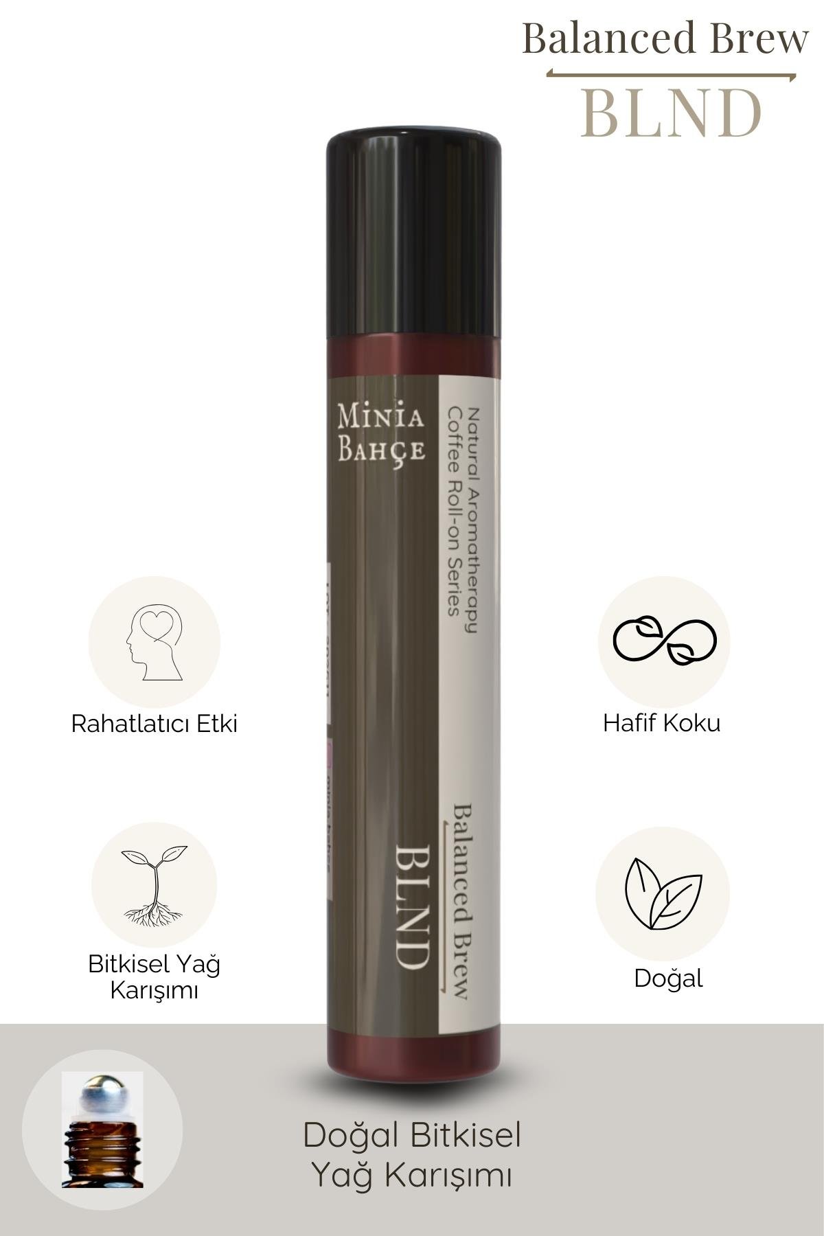 BLND Ritüel İkili Set – BLND Soy Wax Mum (100 g) + Balanced Aroma Roll (10 ml)