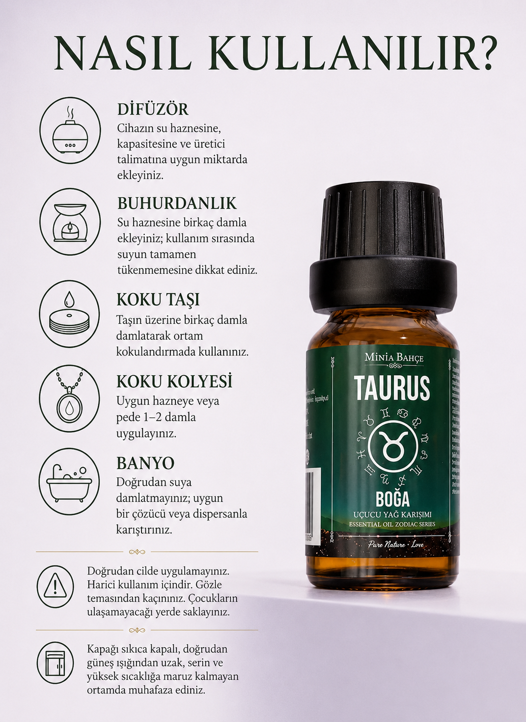 Boğa Burcu - Taurus, Uçucu Yağ Karışımı, 10ml