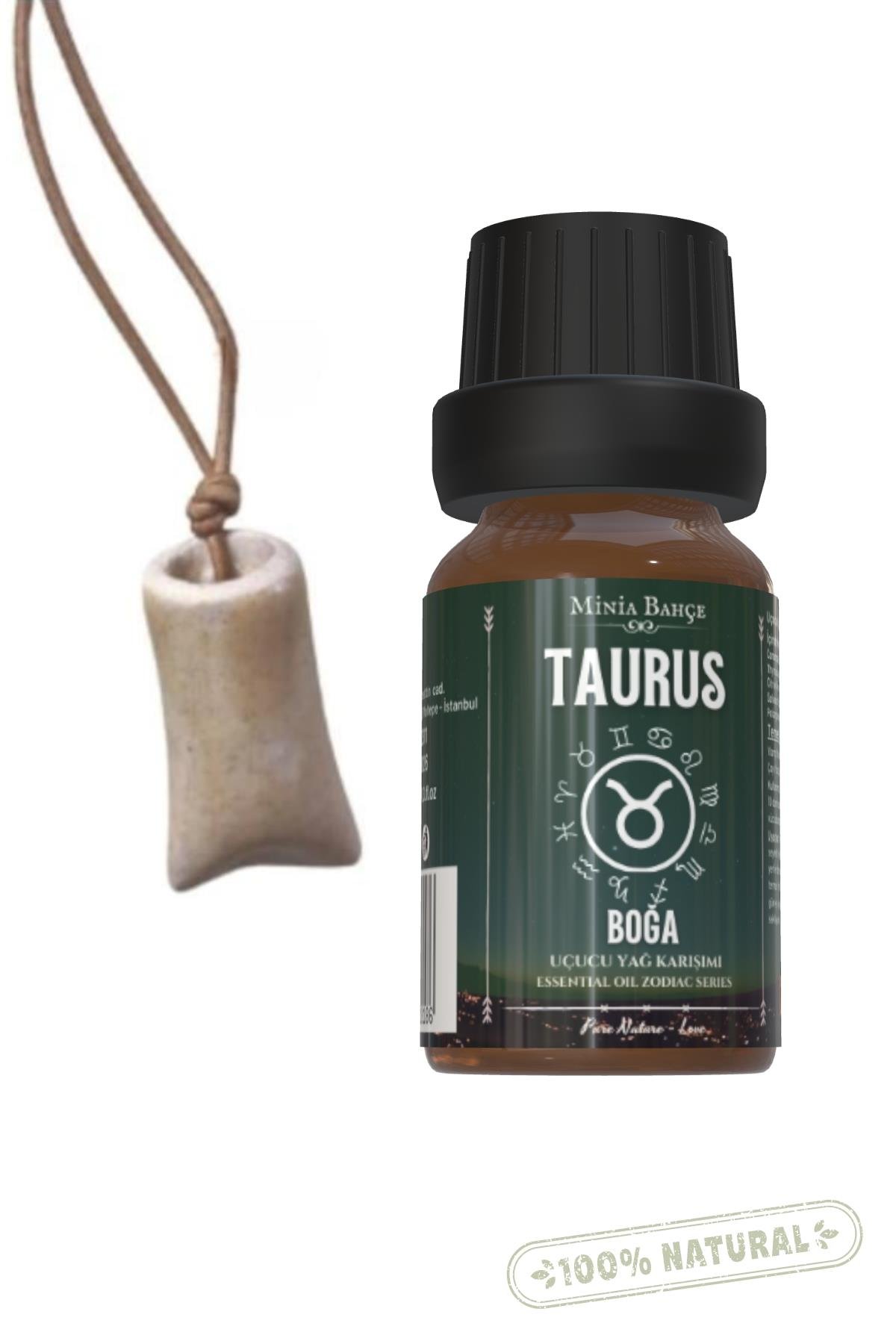 Boğa Burcu - Taurus, Uçucu Yağ Karışımı, 10ml, & Koku Hazneli Kolye02