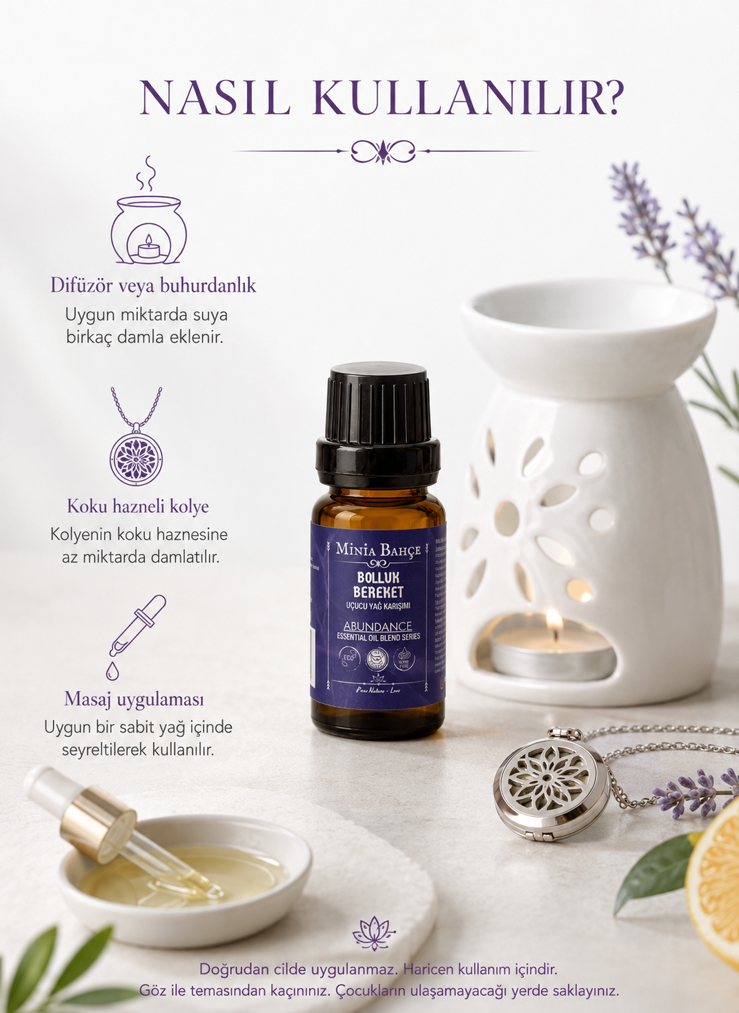 Bolluk-Bereket (Abundance) Uçucu Yağ Karışımı, %100 Saf, 10 ml