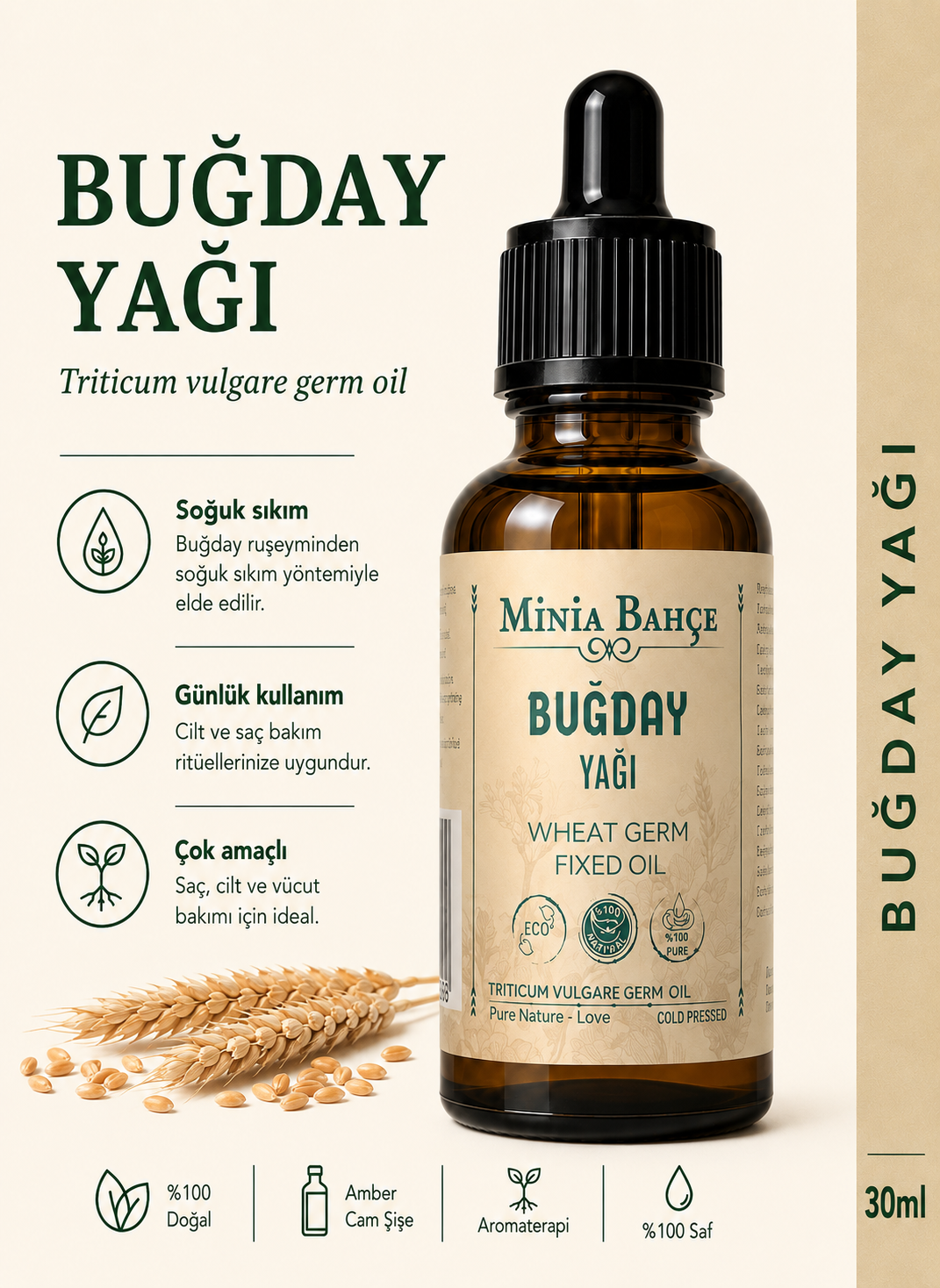 Buğday Yağı – %100 Saf ve Doğal, 30 ml