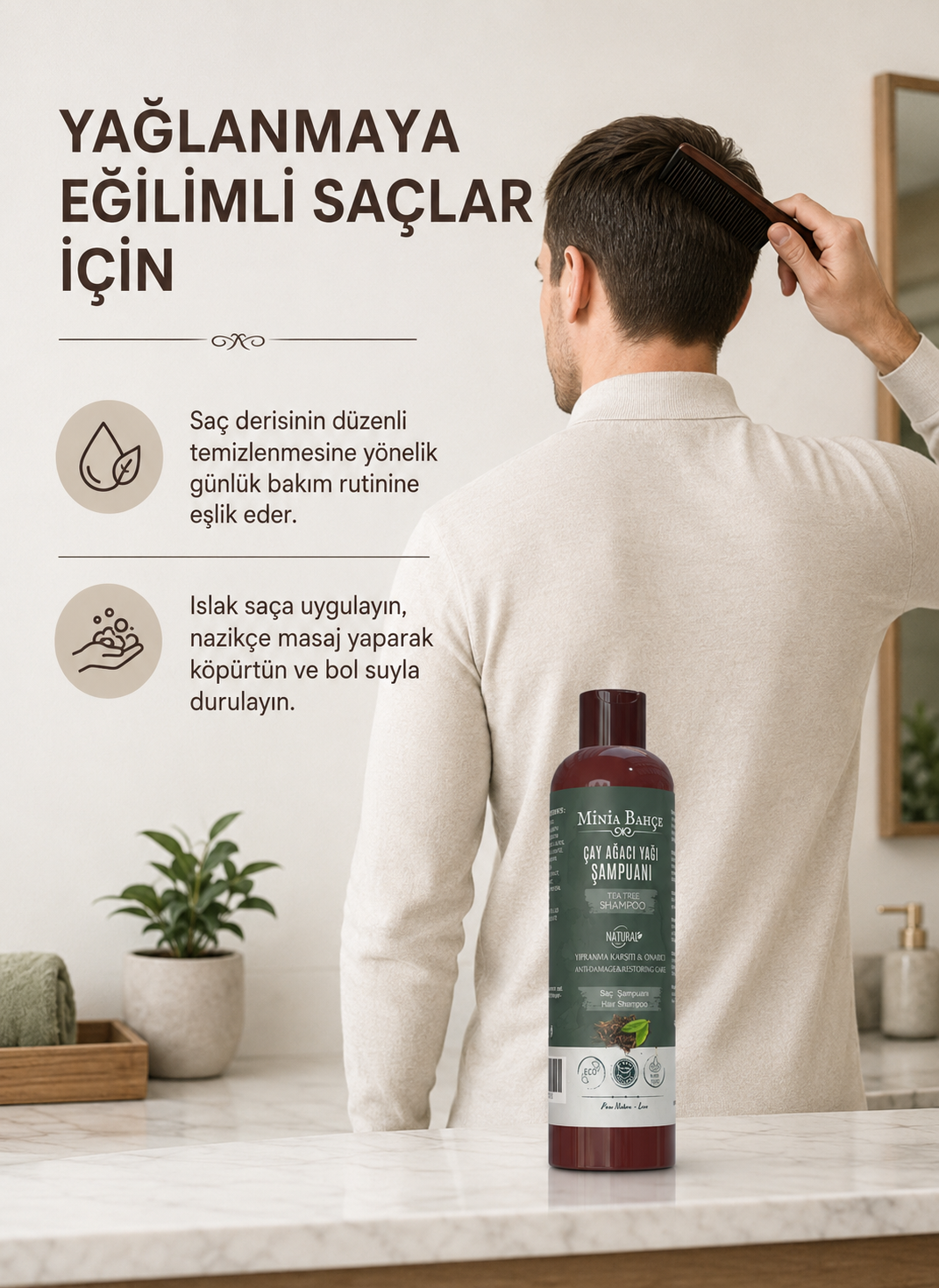 Çay Ağacı Yağı Özlü Şampuan - 400 ml | Besleyici ve Onarıcı Saç Bakımı