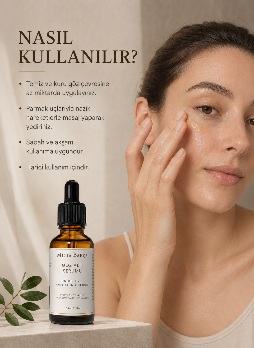Cilt Nemlendirici Serum – 30 ml | Bitkisel Yağlarla Günlük Yüz Bakımı