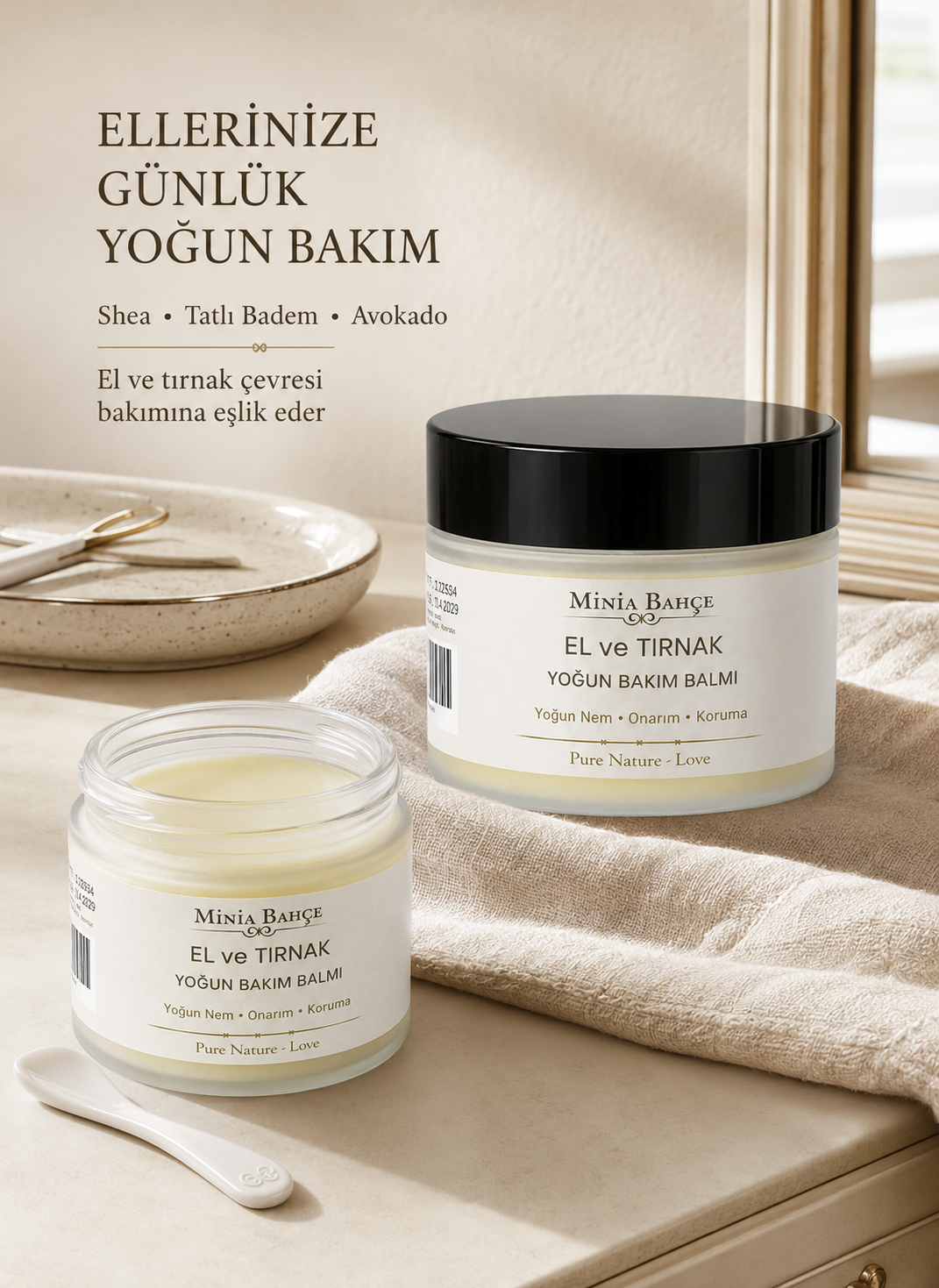El & Tırnak Yoğun Bakım Balmı - %100 Doğal, 50 ml | Nemlendirici ve Onarıcı Bakım