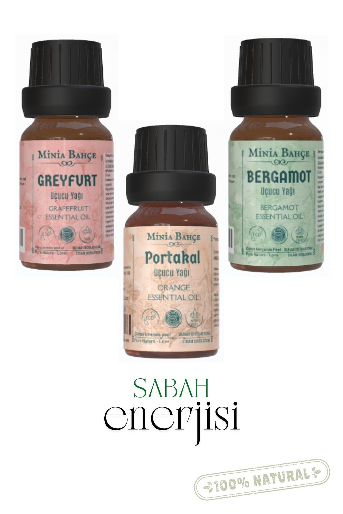 Greyfurt Yağı 10ml - Bergamot Yağı 10ml- Portakal Yağı 10ml