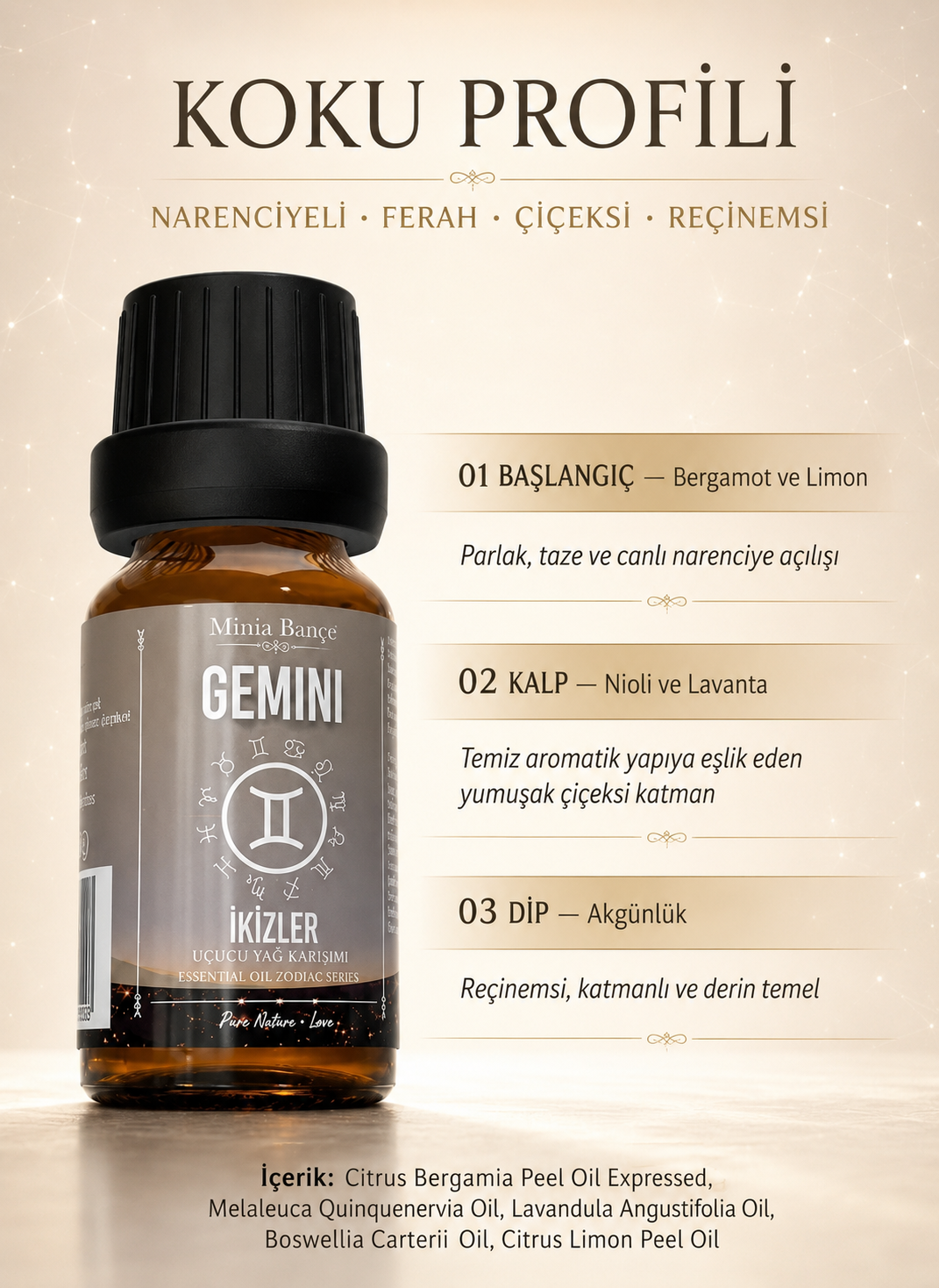 Ikizler Burcu - Gemini, Uçucu Yağ Karışımı, 10ml