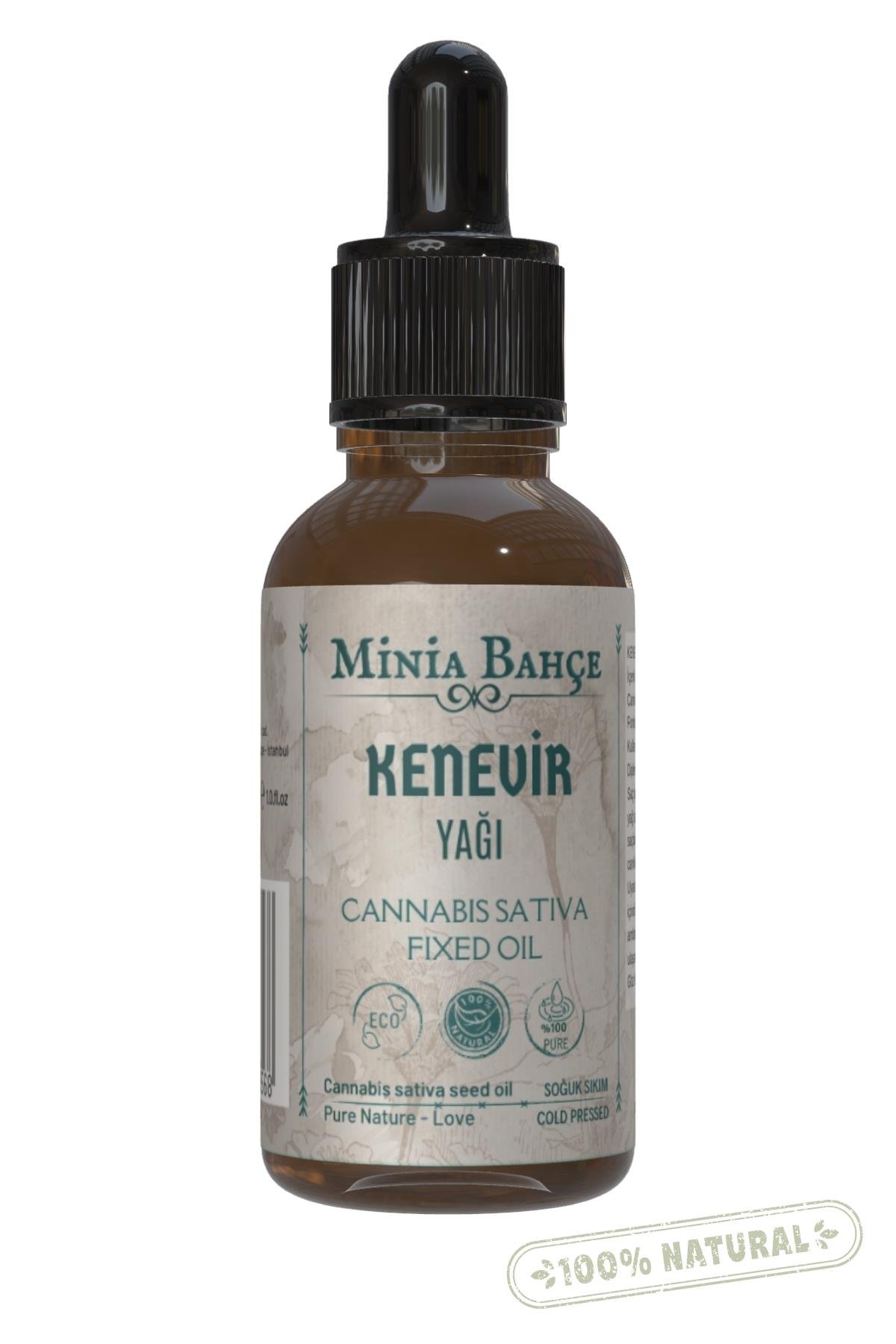 Kenevir Sabit Yağı, %100 Saf, 30 Ml