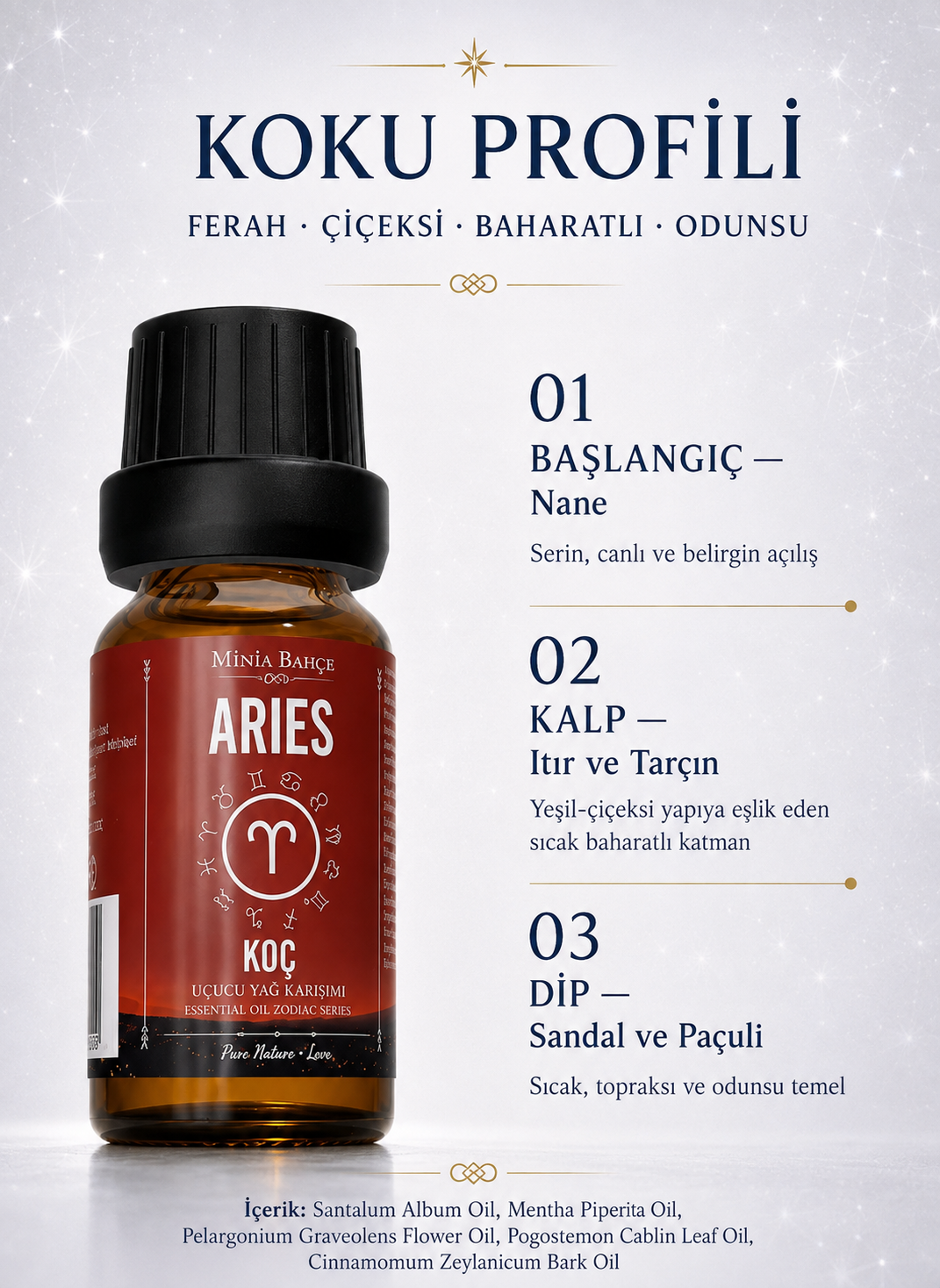 Koç Burcu - Aries, Uçucu Yağ Karışımı, 10ml