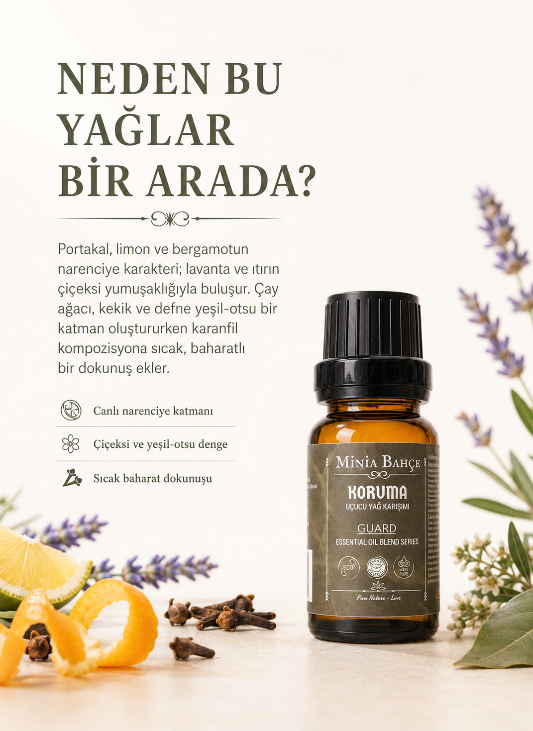 Koruma (Guard) Uçucu Yağ Karışımı - %100 Saf ve Doğal, 10ml