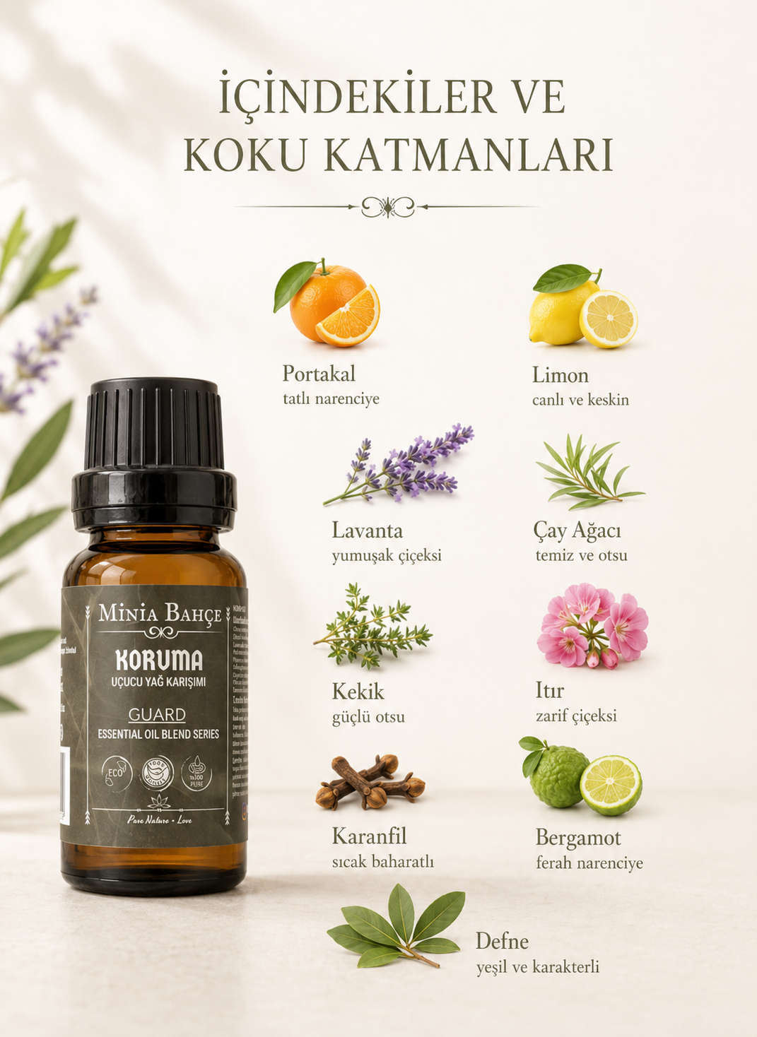 Koruma (Guard) Uçucu Yağ Karışımı - %100 Saf ve Doğal, 10ml