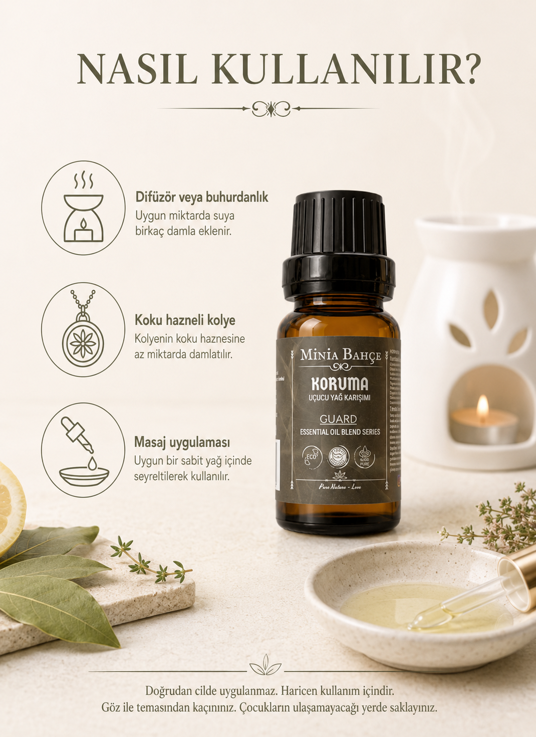 Koruma (Guard) Uçucu Yağ Karışımı - %100 Saf ve Doğal, 10ml